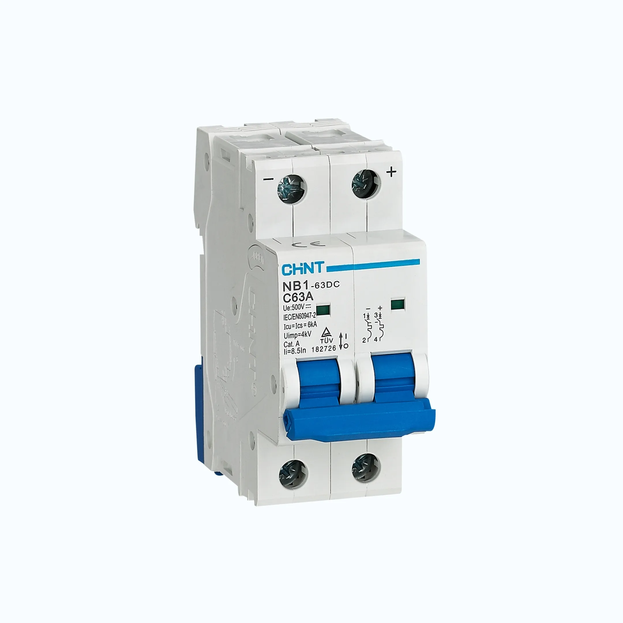 Gambar Chint MCB NB1-63DC 2P C1A DC500V 6kA -182713