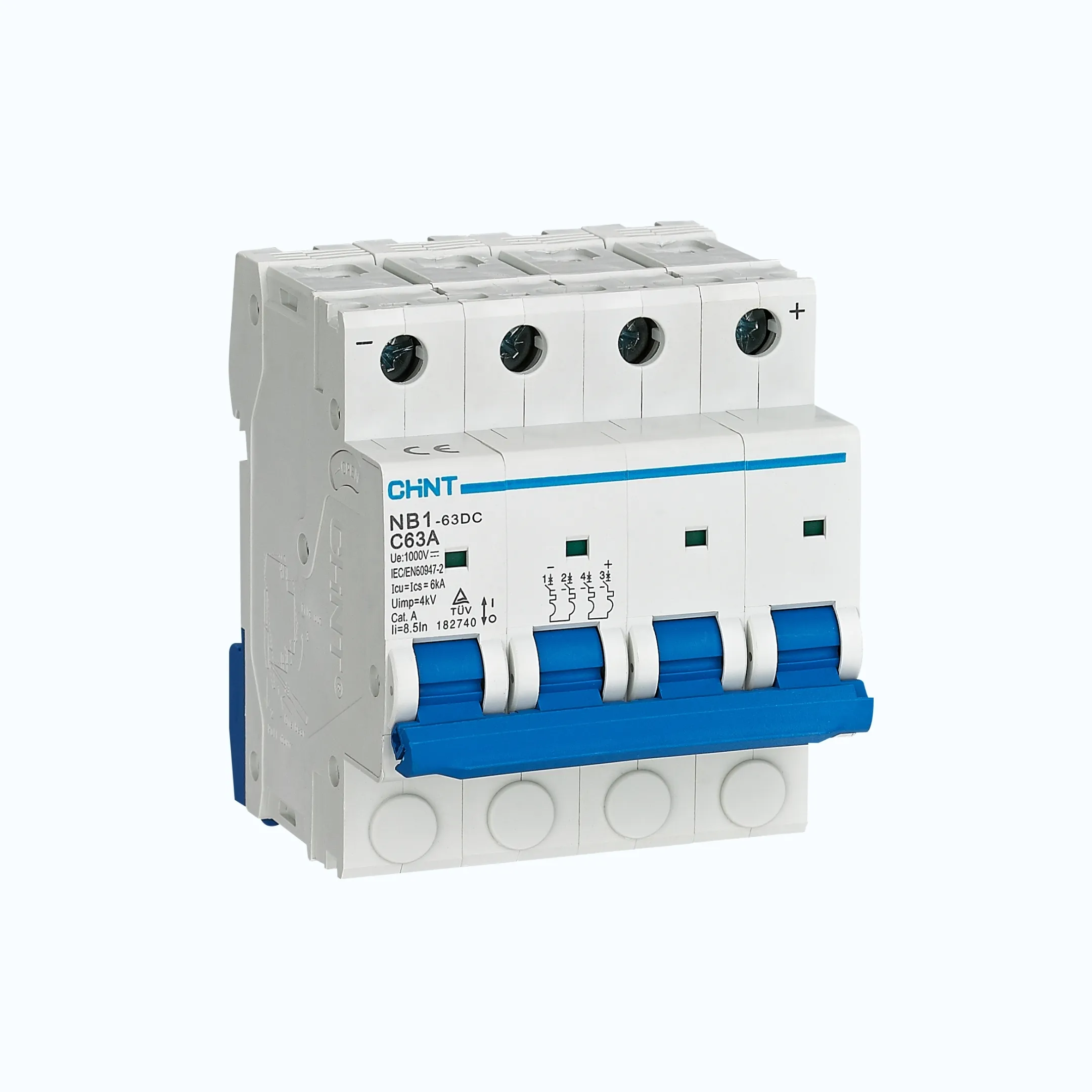 Gambar Chint MCB NB1-63DC 4P C1A DC1000V 6kA -182727