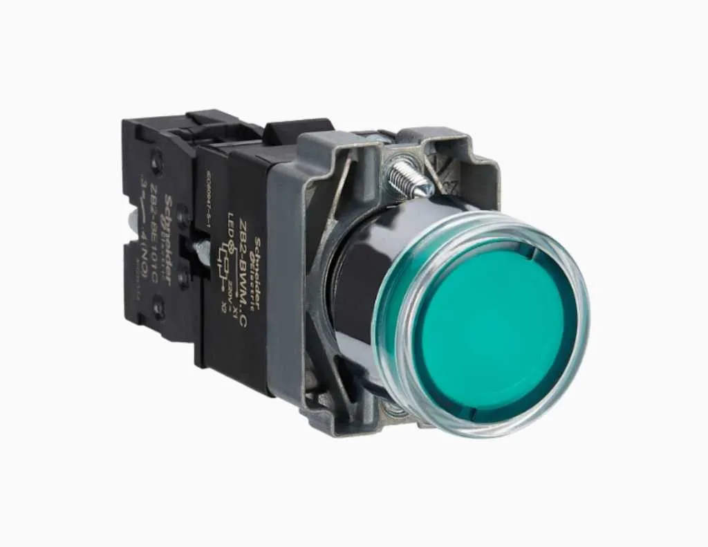 Gambar Schneider Illuminated Modular Push Button IP65 Hijau-XB2BW33M1C