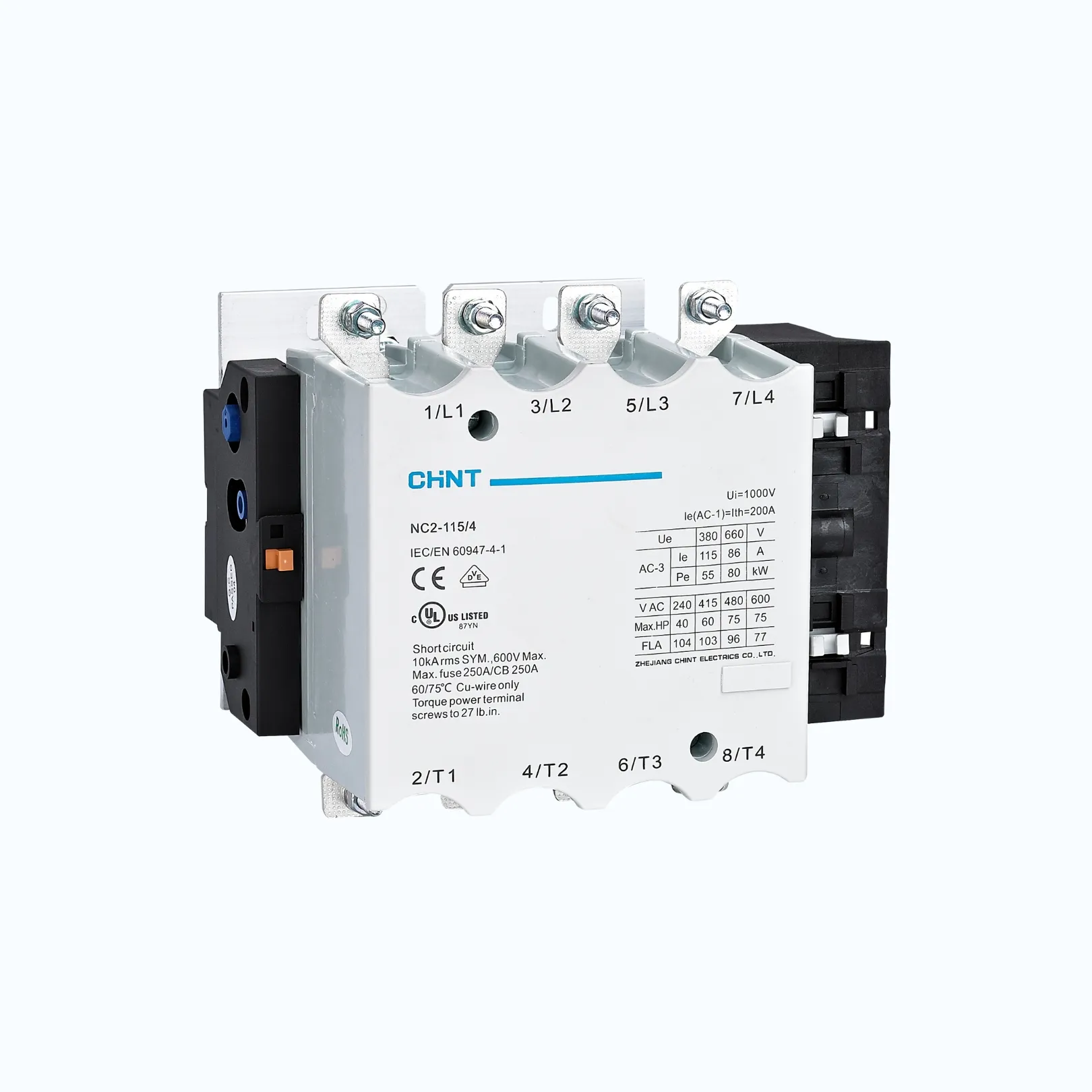 Gambar Chint Series 4P AC Contactor 115~630A with AC coil NC2-115/4 220V-240V -671434