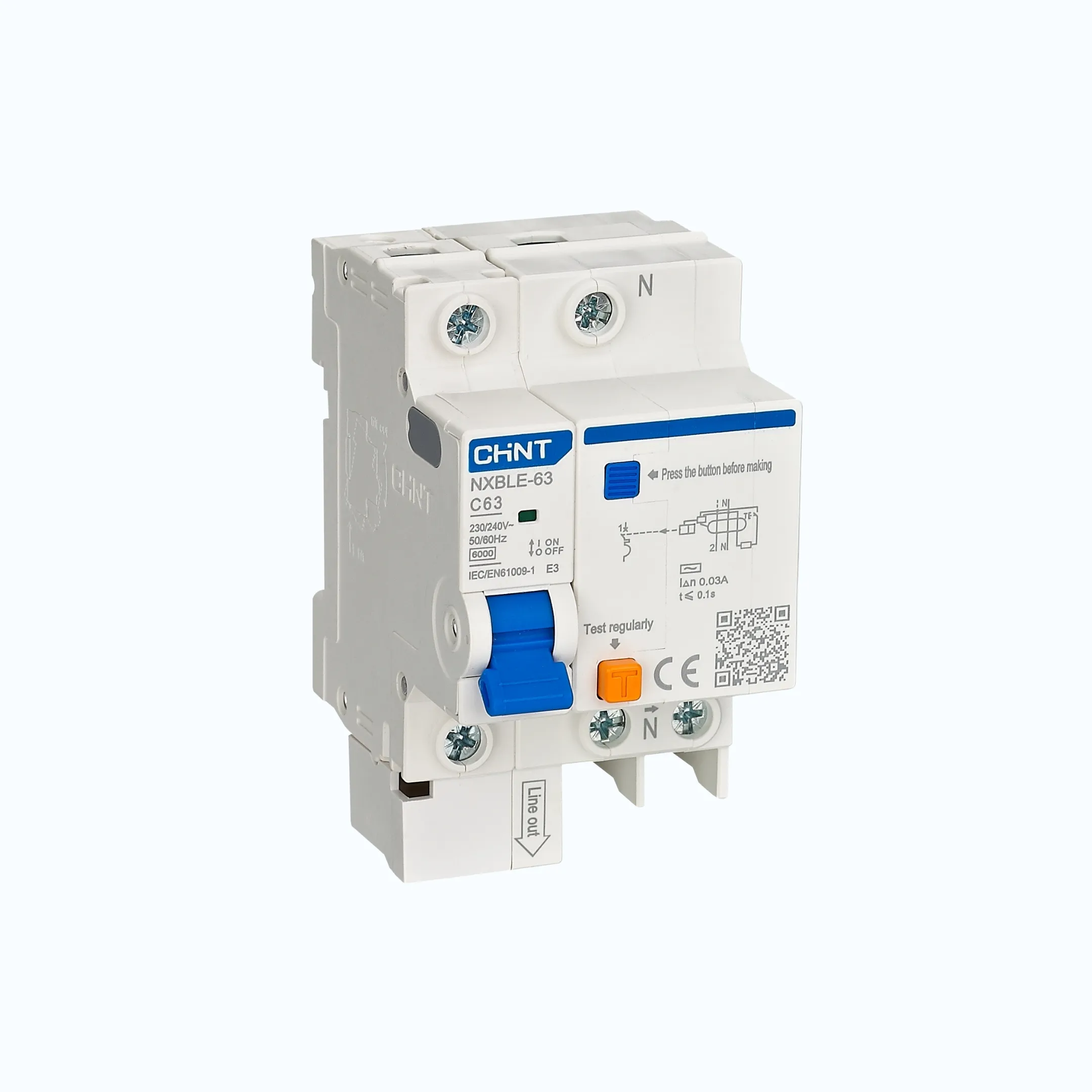 Gambar Chint Electrinic NXBLE-63 1P+N C6 30mA 6kA -819930