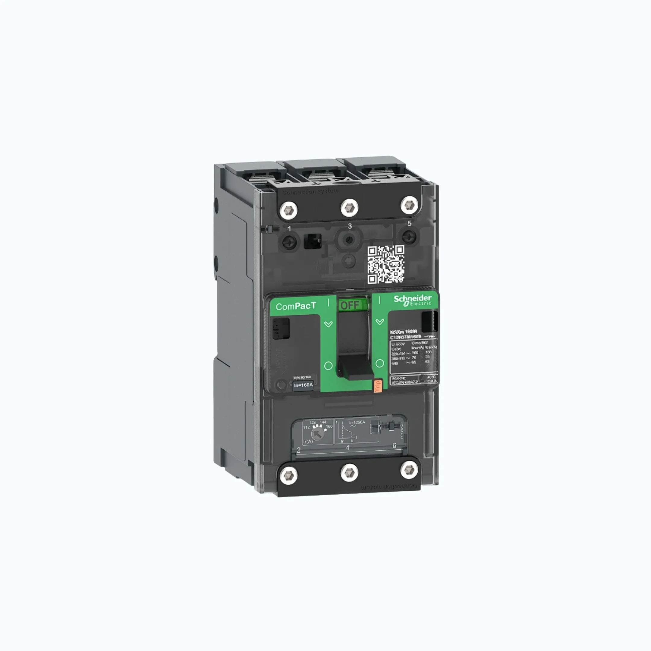 Gambar Schneider Busbar Connectors  3P- ComPacT NSXm dengan E (16 kA)-TM160D -C12E3TM160B