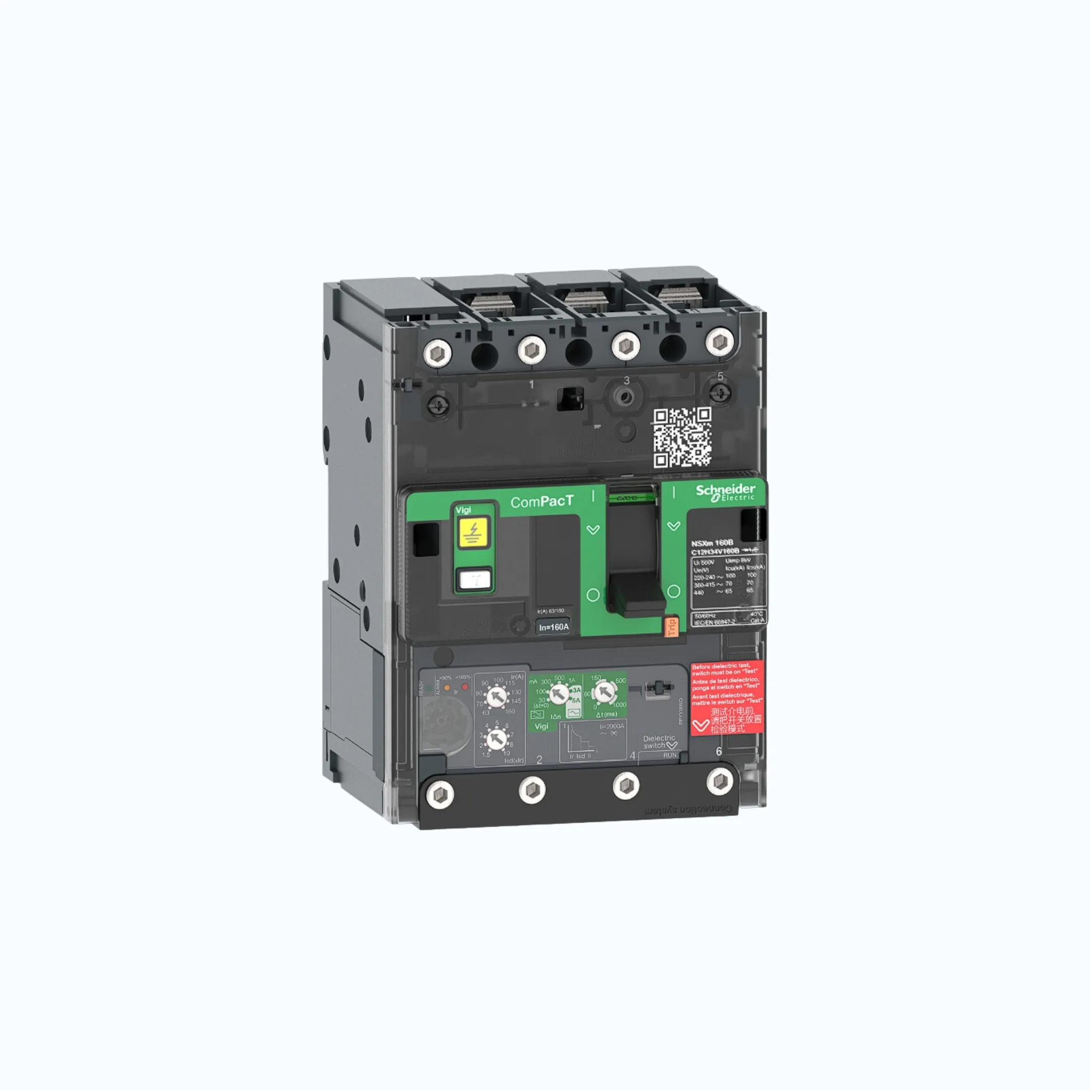 Gambar Schneider Busbar Connectors  3P- ComPacT NSXm dengan E (16 kA) termasuk ELCB Vigi- Vigi TM100D-C11E34V100B