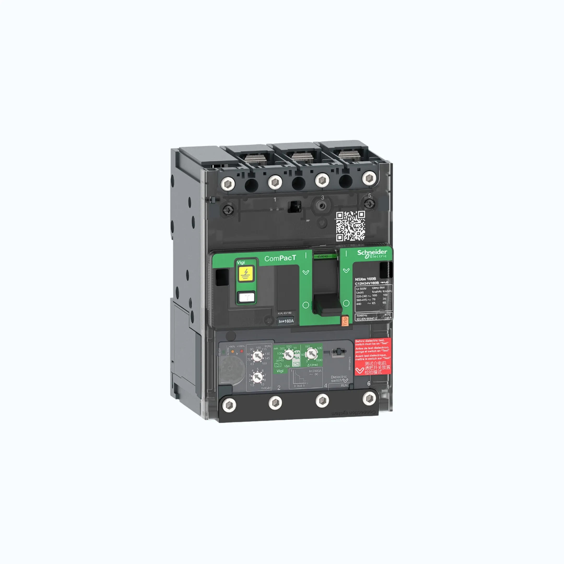 Gambar Schneider Busbar Connectors  3P-ComPacT NSXm dengan B (25 kA) termasuk ELCB Vigi- Vigi TM25D- C11B34V025B