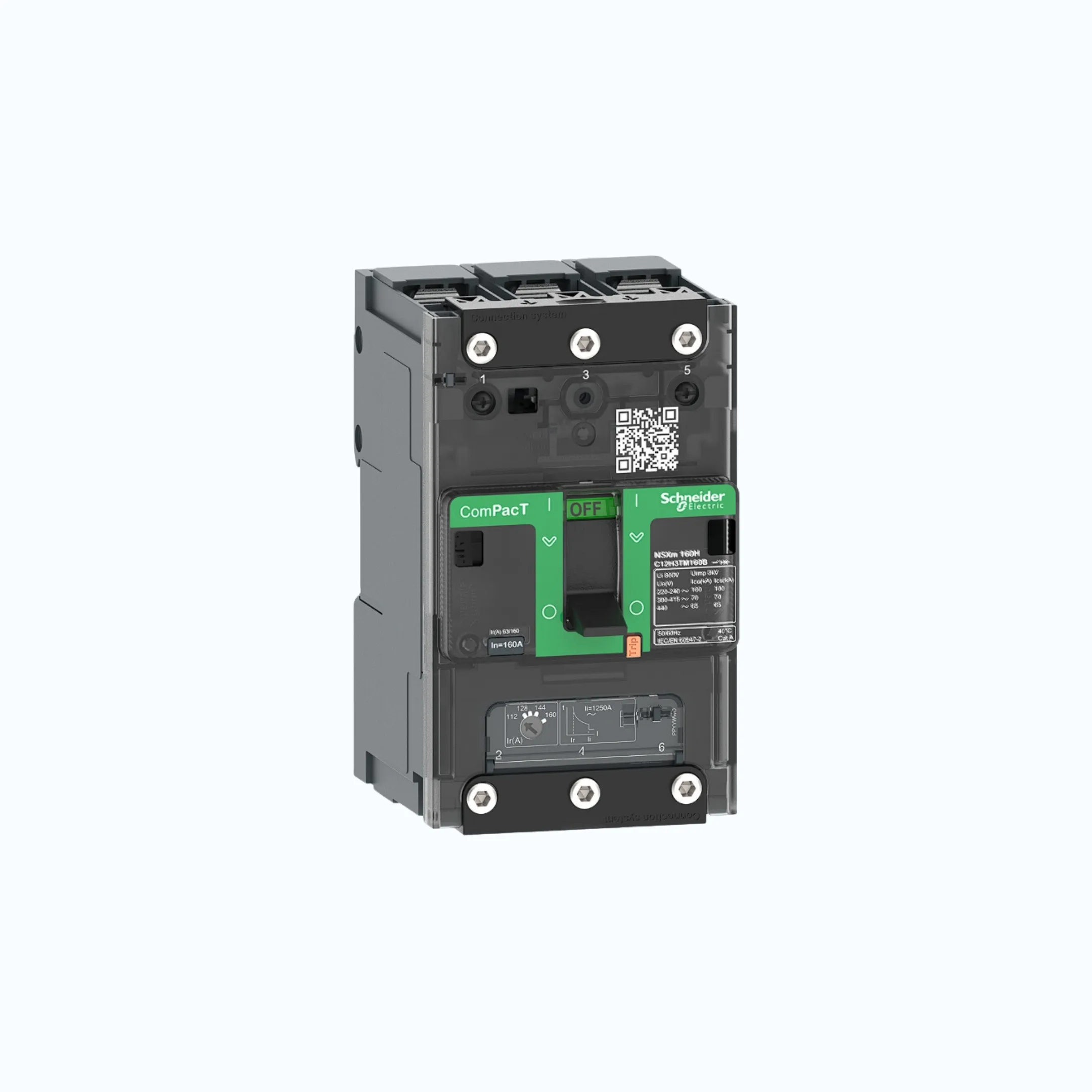 Gambar Schneider Busbar Connectors  3P-ComPacT NSXm dengan H (70 kA)-TM40D-C11H3TM040B