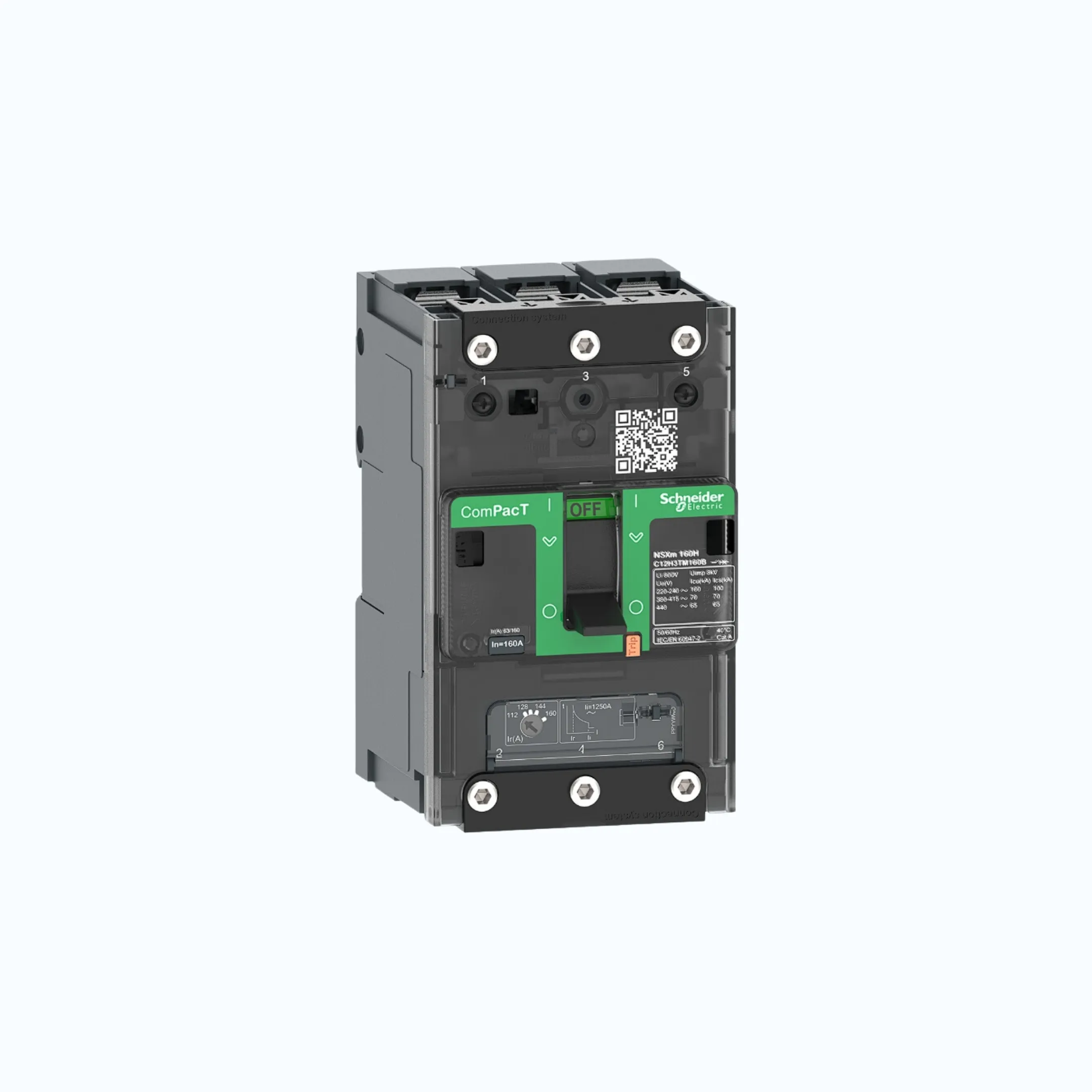 Gambar Schneider Busbar Connectors  3P-ComPacT NSXm dengan H (70 kA)-TM63D-C11H3TM063B