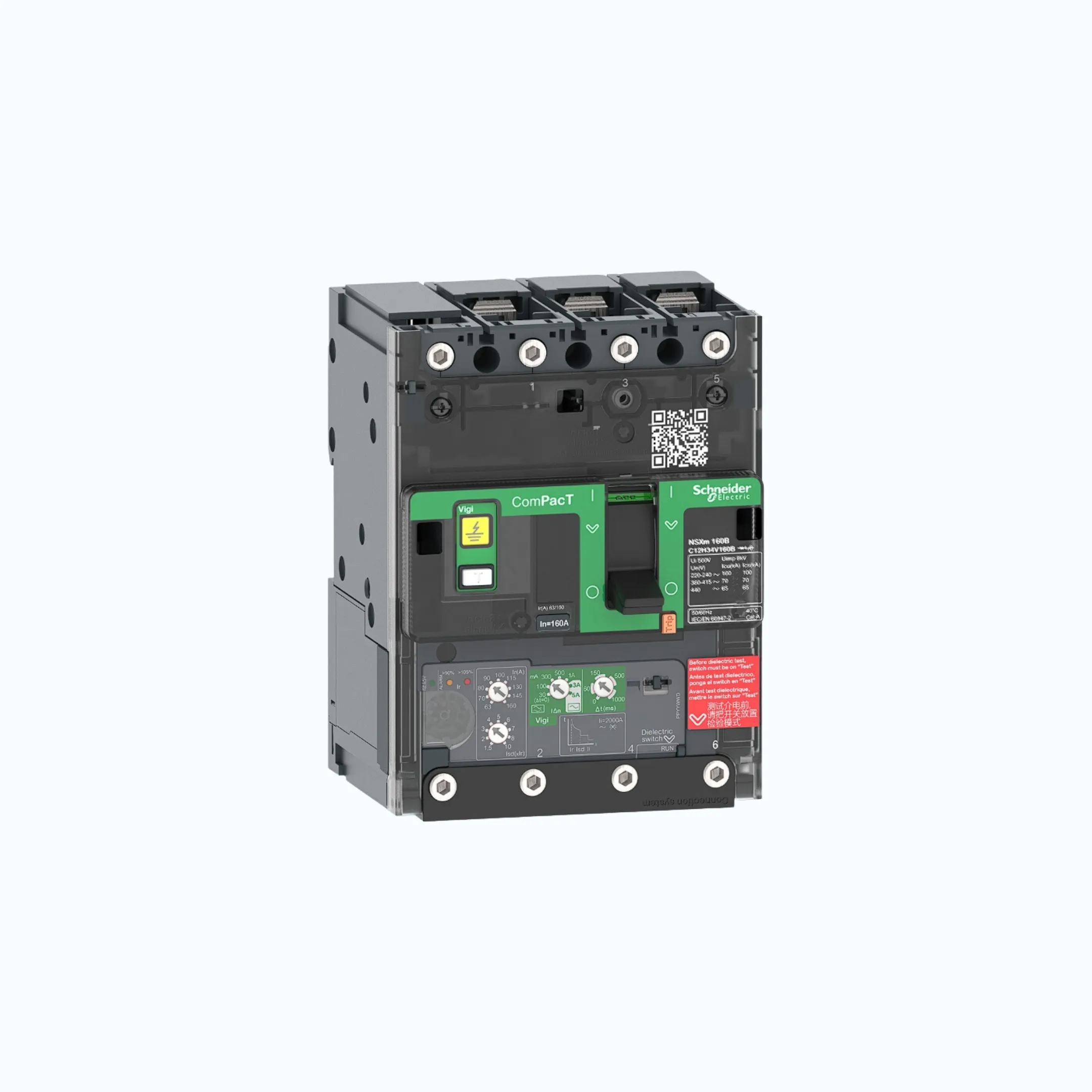 Gambar Schneider Busbar Connectors  3P-ComPacT NSXm dengan N (50 kA) termasuk ELCB Vigi-TM100D-C11N34V100B