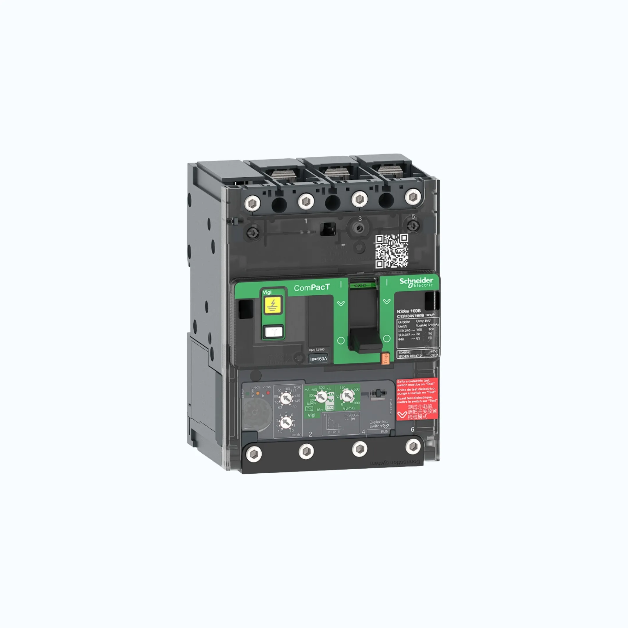 Gambar Schneider Busbar Connectors  3P-ComPacT NSXm dengan N (50 kA) termasuk ELCB Vigi-TM50D-C11N44V050B