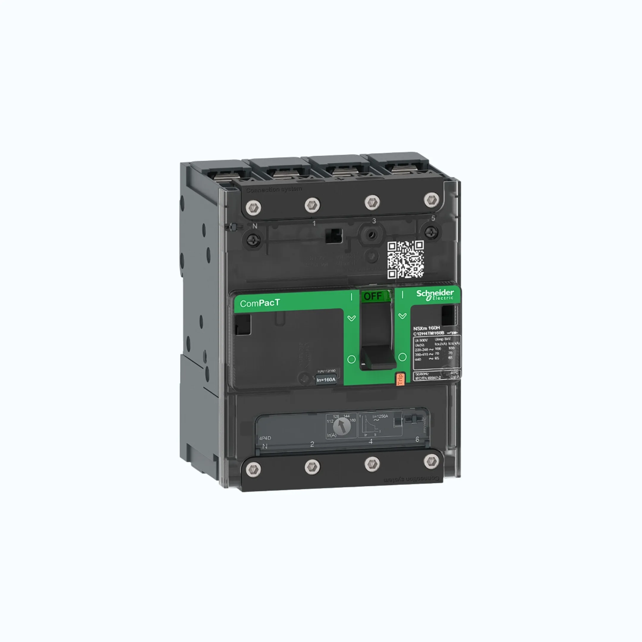 Gambar Schneider Busbar Connectors  4P- ComPacT NSXm dengan E (16 kA)-TM160D -C12E6TM160B