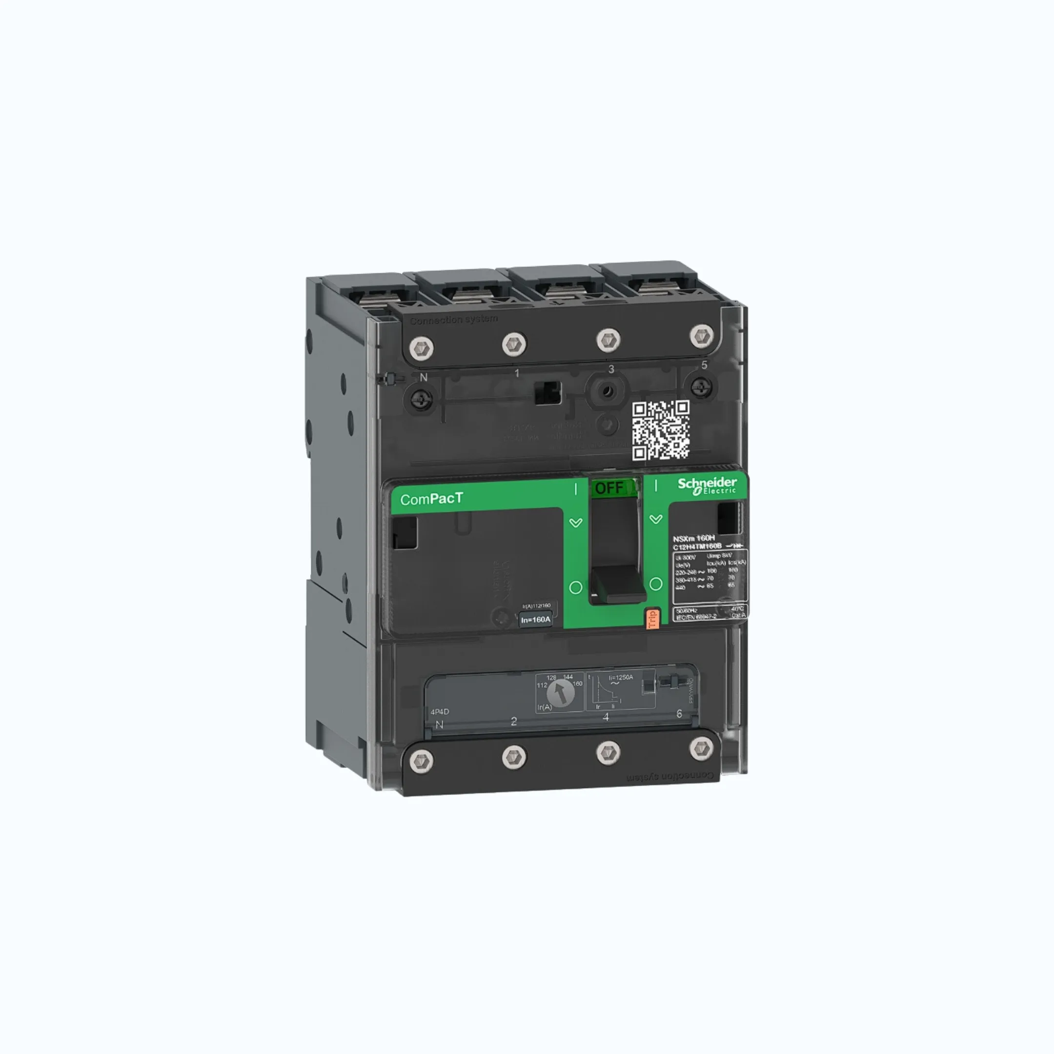 Gambar Schneider Busbar Connectors  4P-ComPacT NSXm dengan B (25 kA)-TM40D-C11B6TM040B