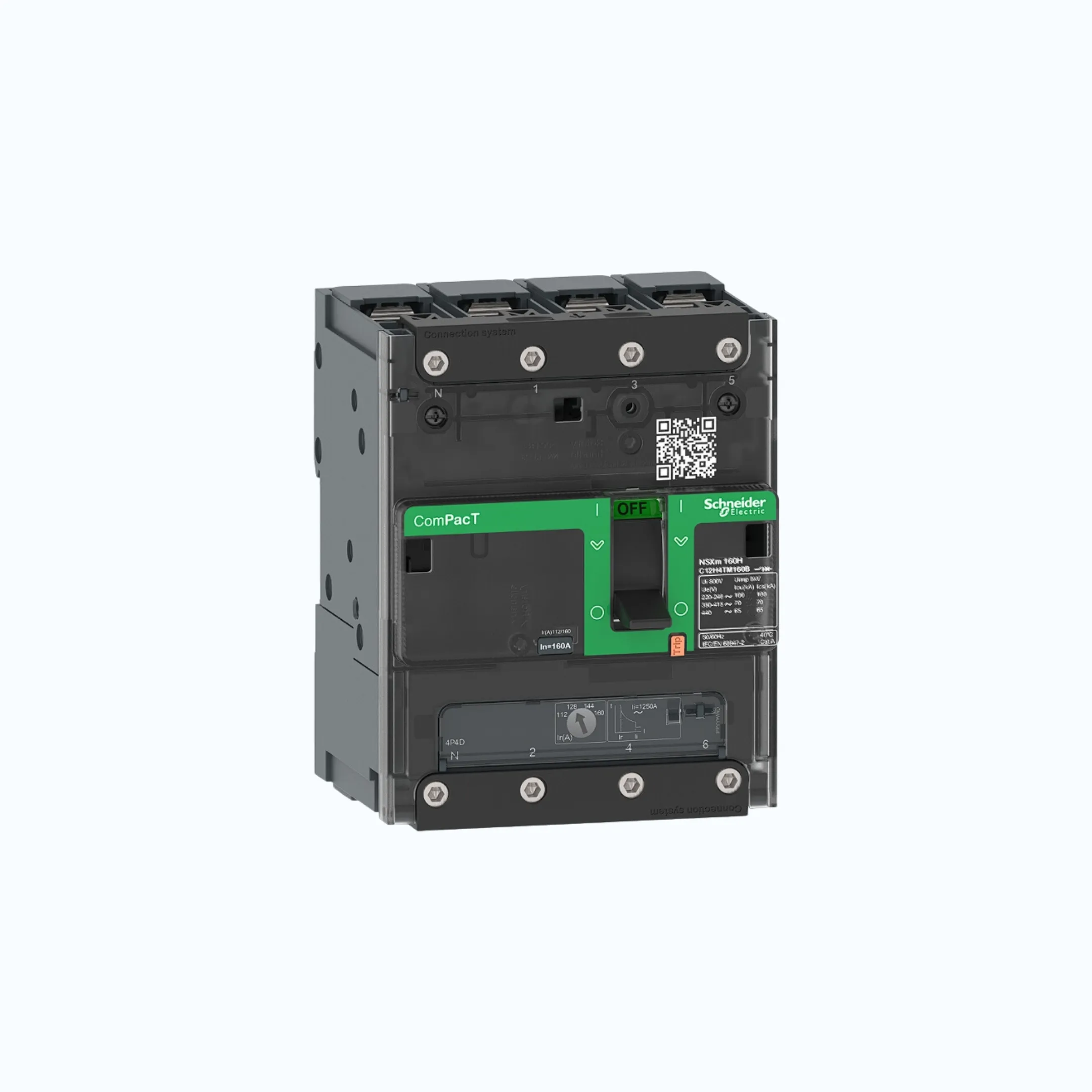 Gambar Schneider Busbar Connectors  4P-ComPacT NSXm dengan F (36 kA)-TM80D-C11F6TM080B
