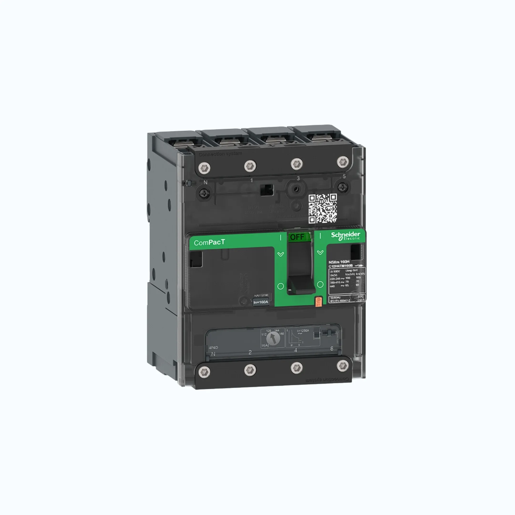Gambar Schneider Busbar Connectors  4P-ComPacT NSXm dengan H (70 kA)-TM100D-C11H6TM100B
