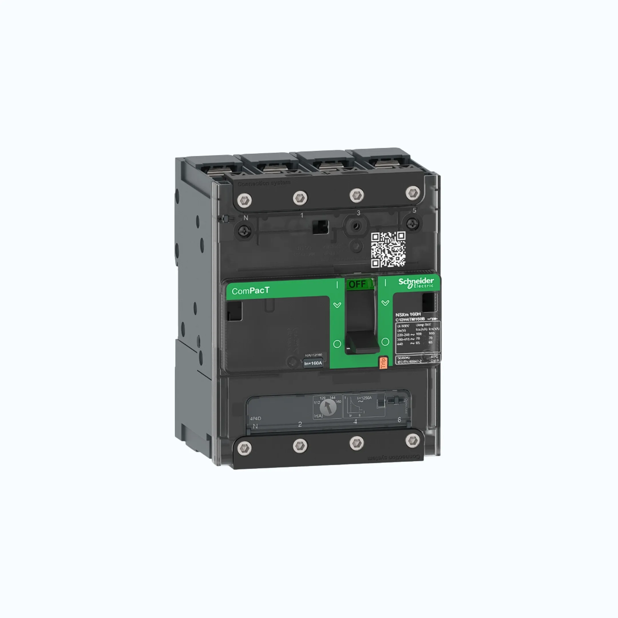 Gambar Schneider Busbar Connectors  4P-ComPacT NSXm dengan H (70 kA)-TM32D-C11H6TM032B