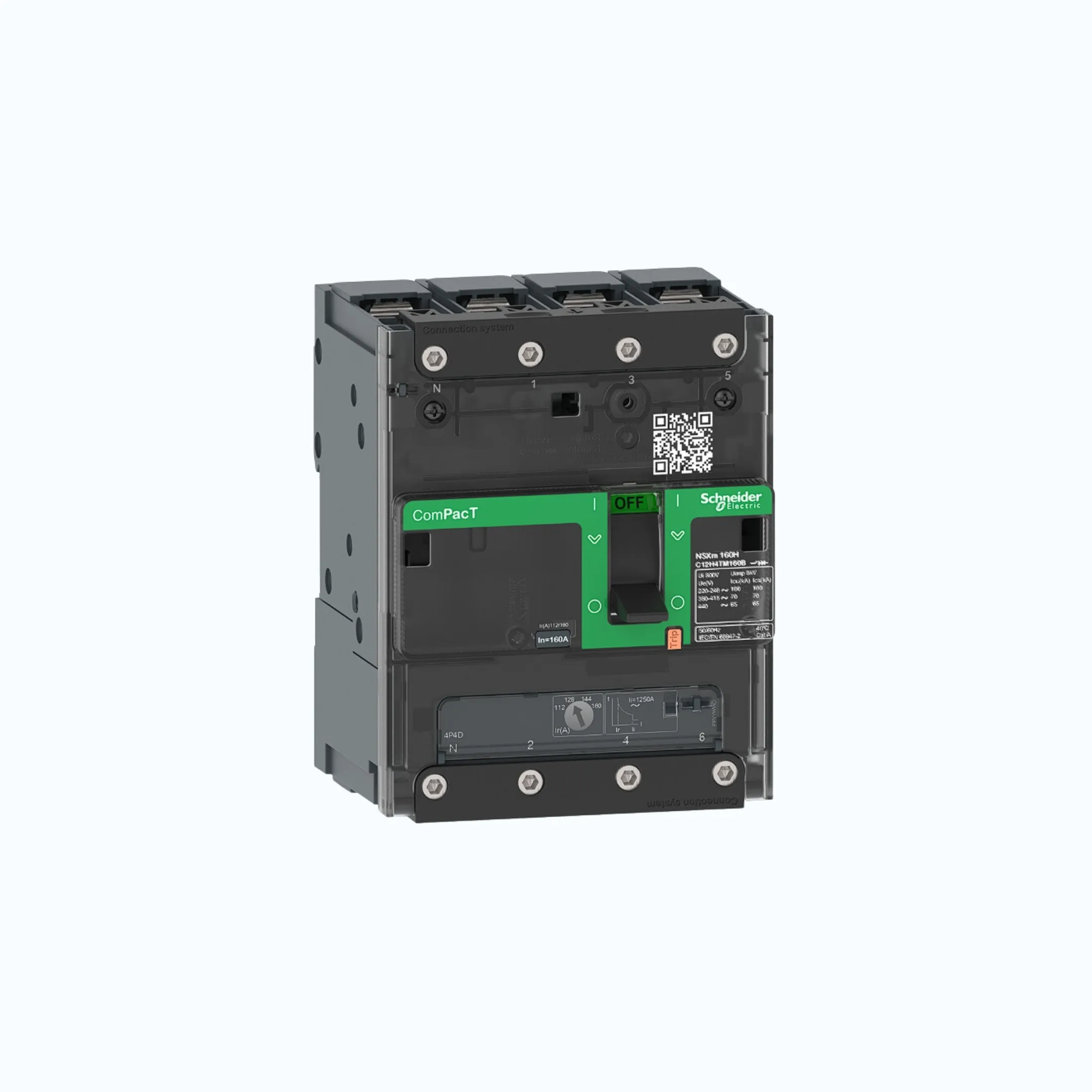 Gambar Schneider Busbar Connectors  4P-ComPacT NSXm dengan H (70 kA)-TM80D-C11H6TM080B