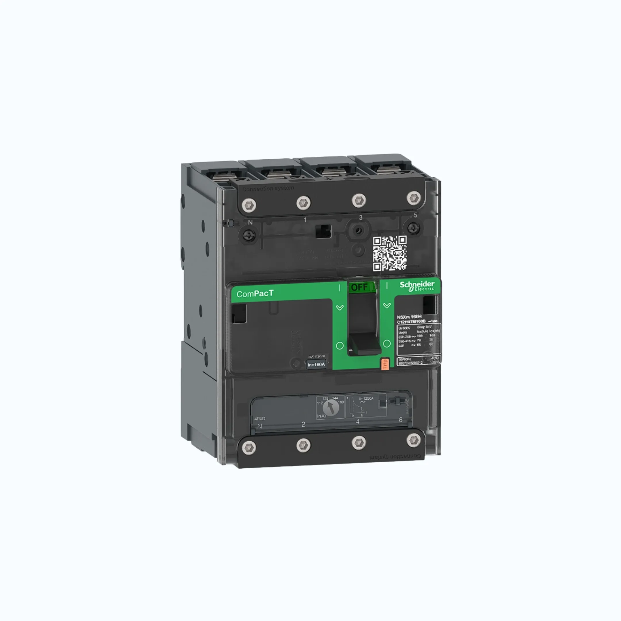 Gambar Schneider Busbar Connectors  4P-ComPacT NSXm dengan N (50 kA)- TM16D-C11N6TM016B