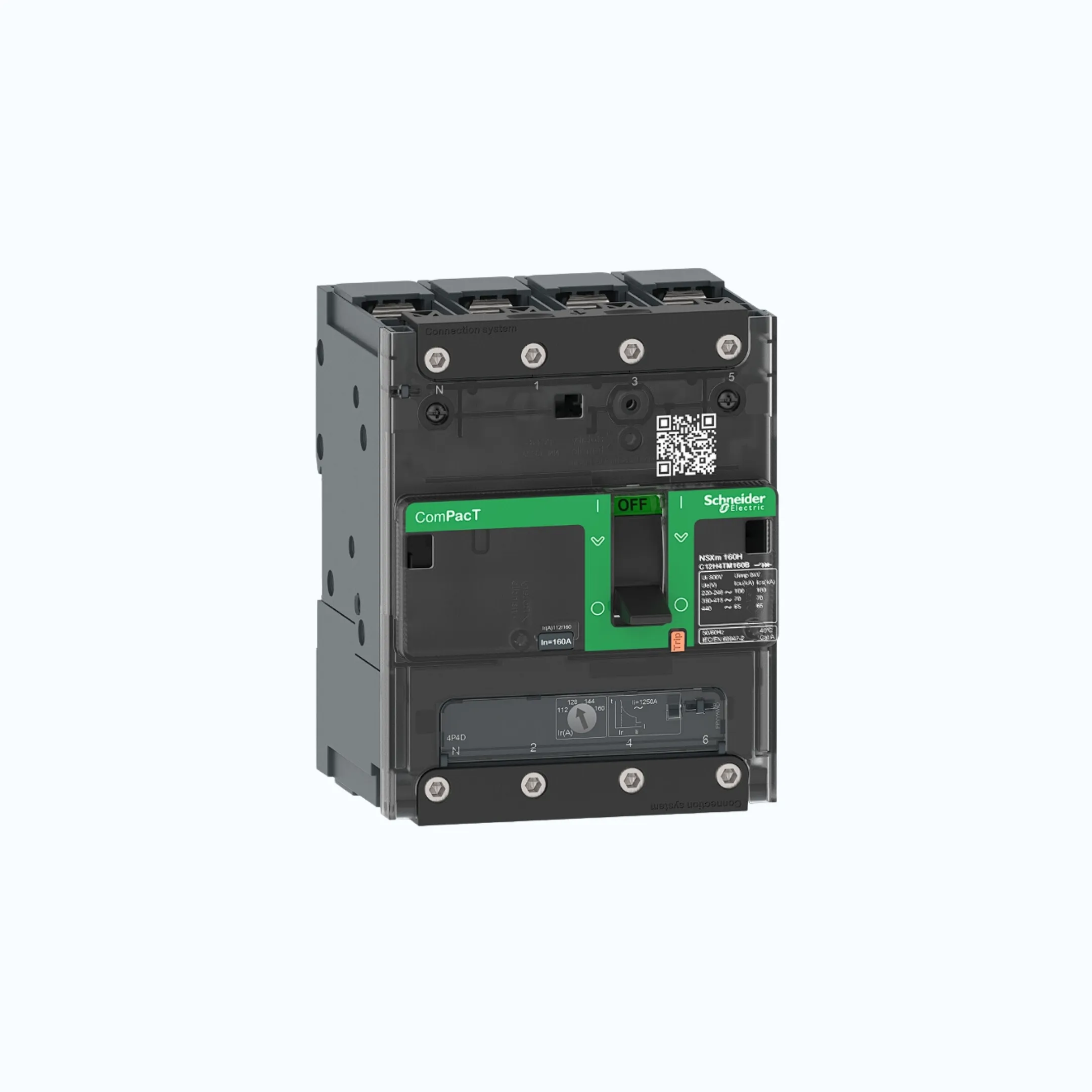 Gambar Schneider Busbar Connectors  4P-ComPacT NSXm dengan N (50 kA)-TM25D-C11N6TM025B