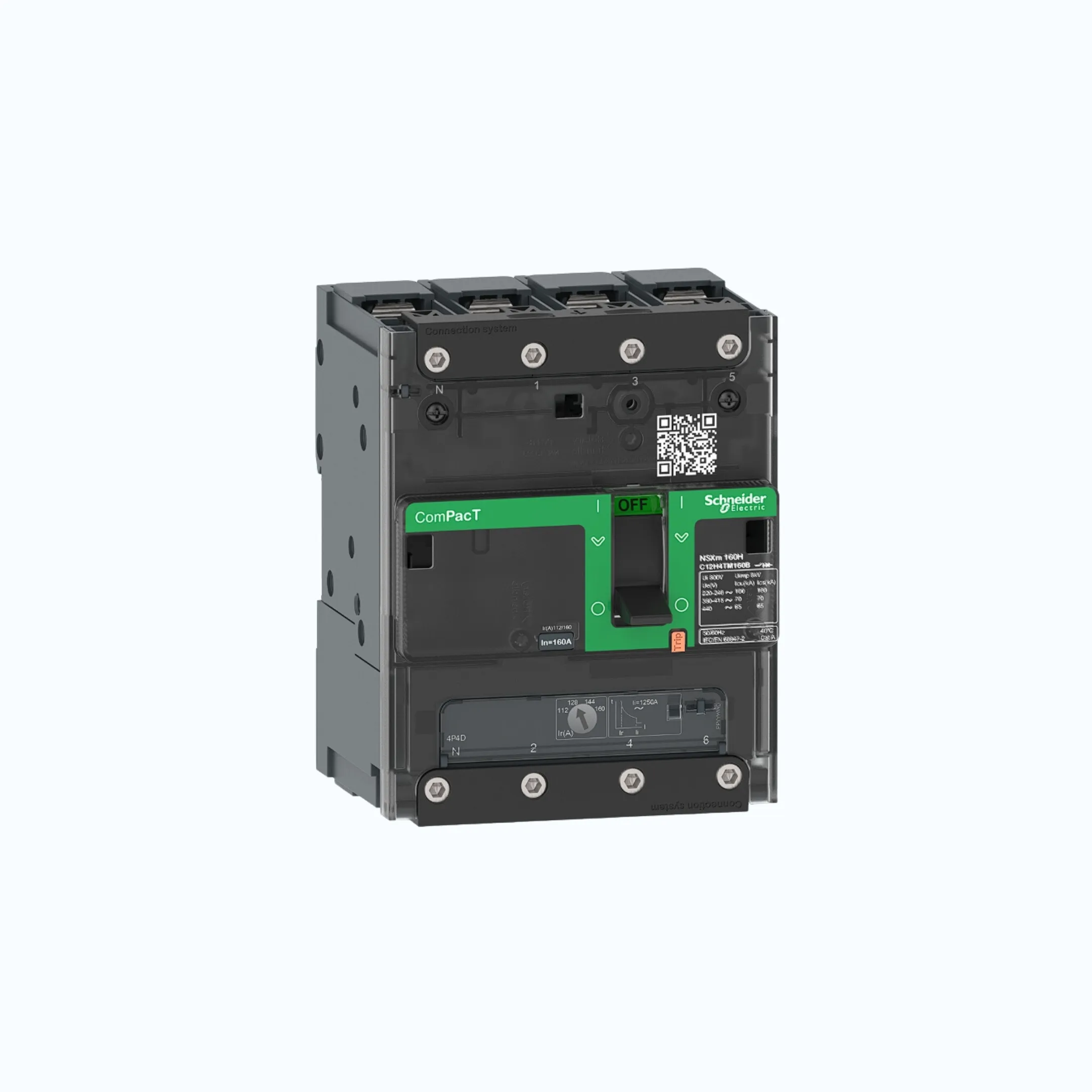 Gambar Schneider Busbar Connectors  4P-ComPacT NSXm dengan N (50 kA)-TM32D-C11N6TM032B