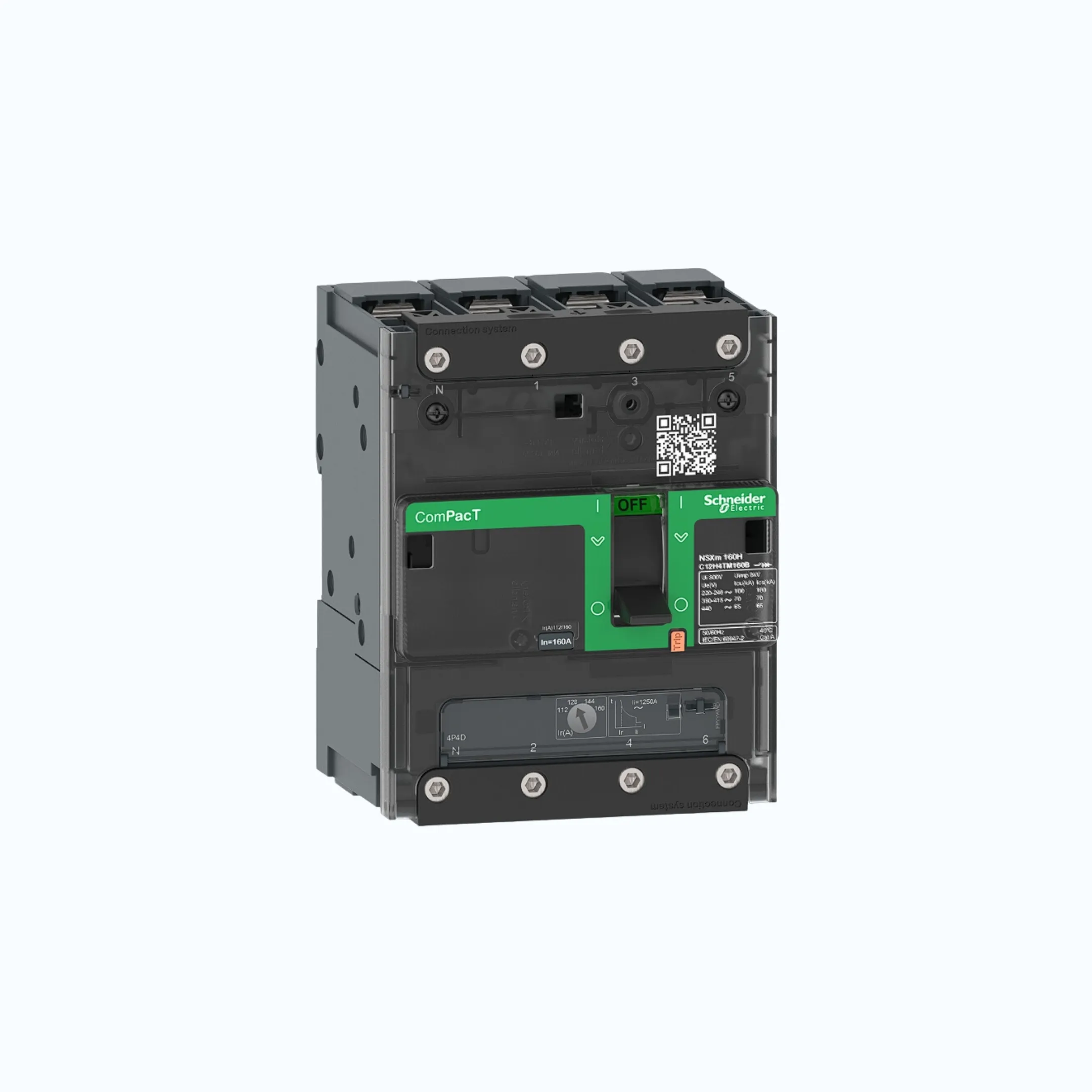 Gambar Schneider Busbar Connectors  4P-ComPacT NSXm dengan N (50 kA)-TM63D-C11N6TM063B