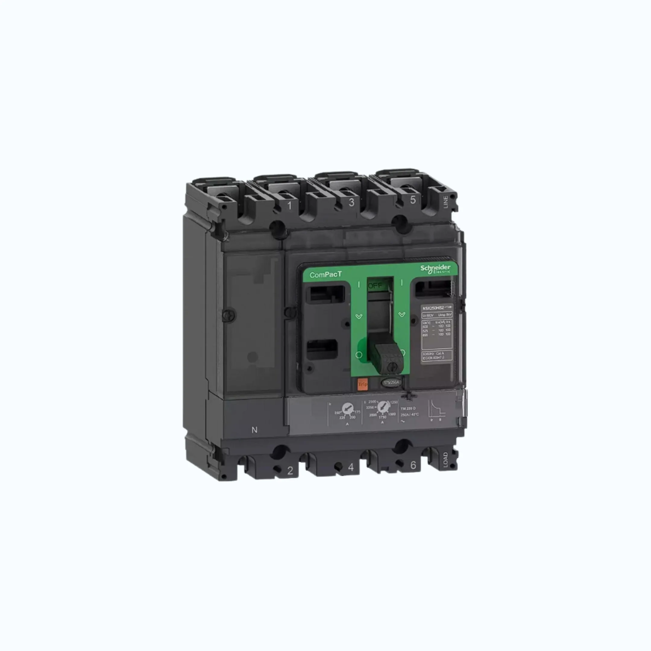 Gambar Schneider ComPacT NSX100 - 250A dengan F (36 kA) 4P-TM32D 22.4-32 400-C10F6TM032