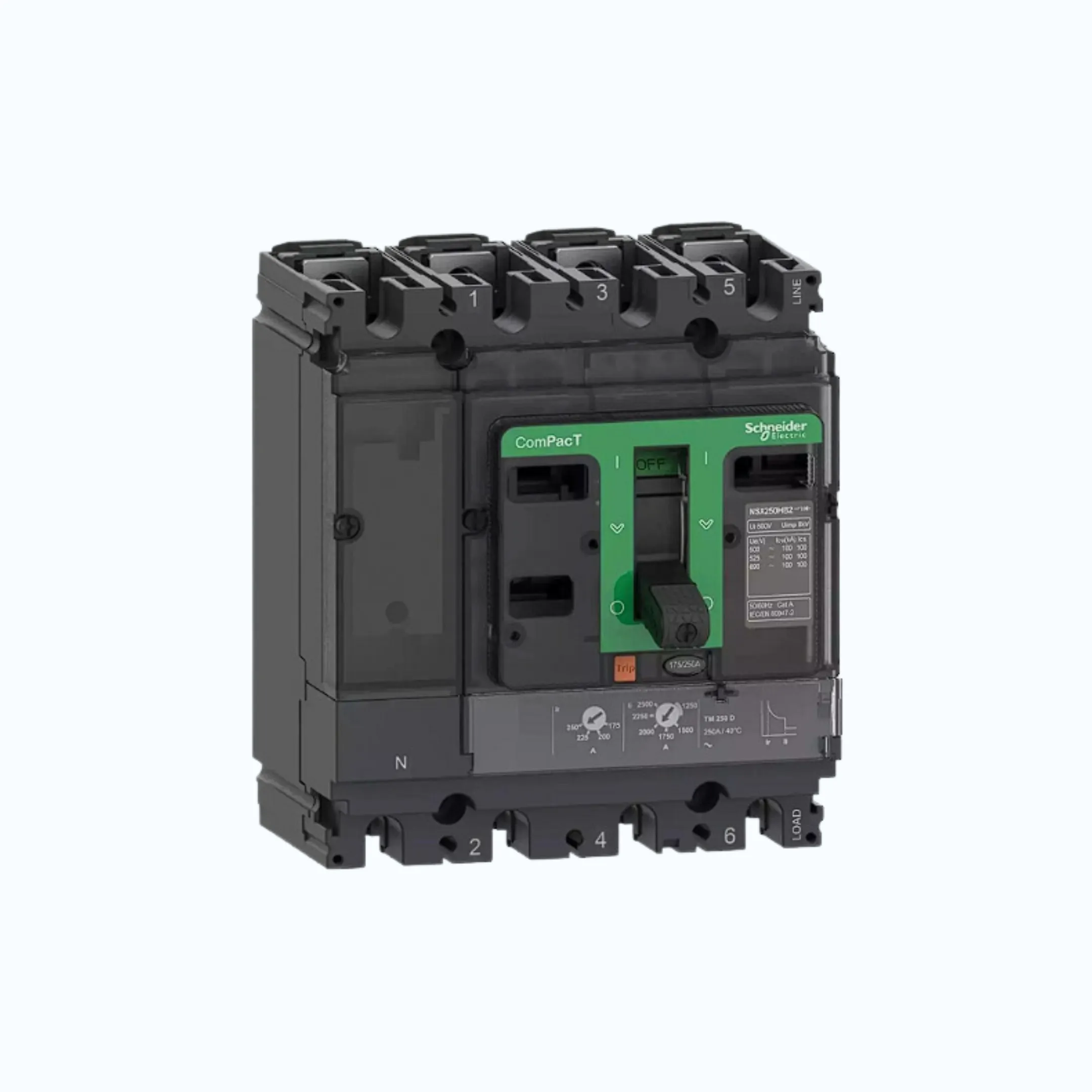 Gambar Schneider ComPacT NSX100 - 250A dengan N (50 kA) 4P-TM40D 28.0-40 500-C10N6TM040