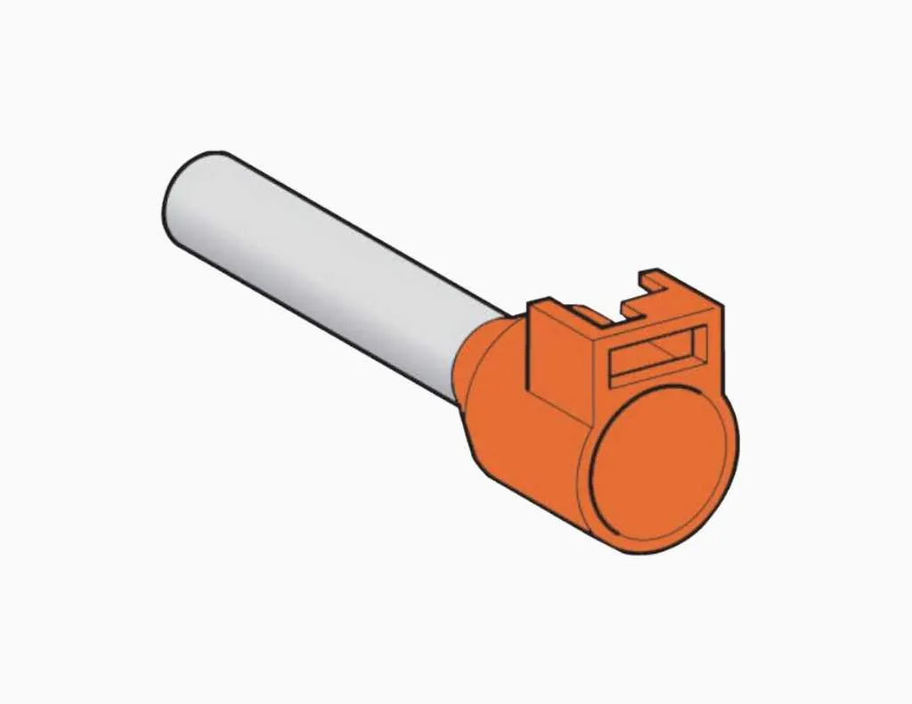 Gambar Schneider CABLEEnd-Tipe Clip in Marker TagHOLDer-4 mm-Oranye-DZ5CA042
