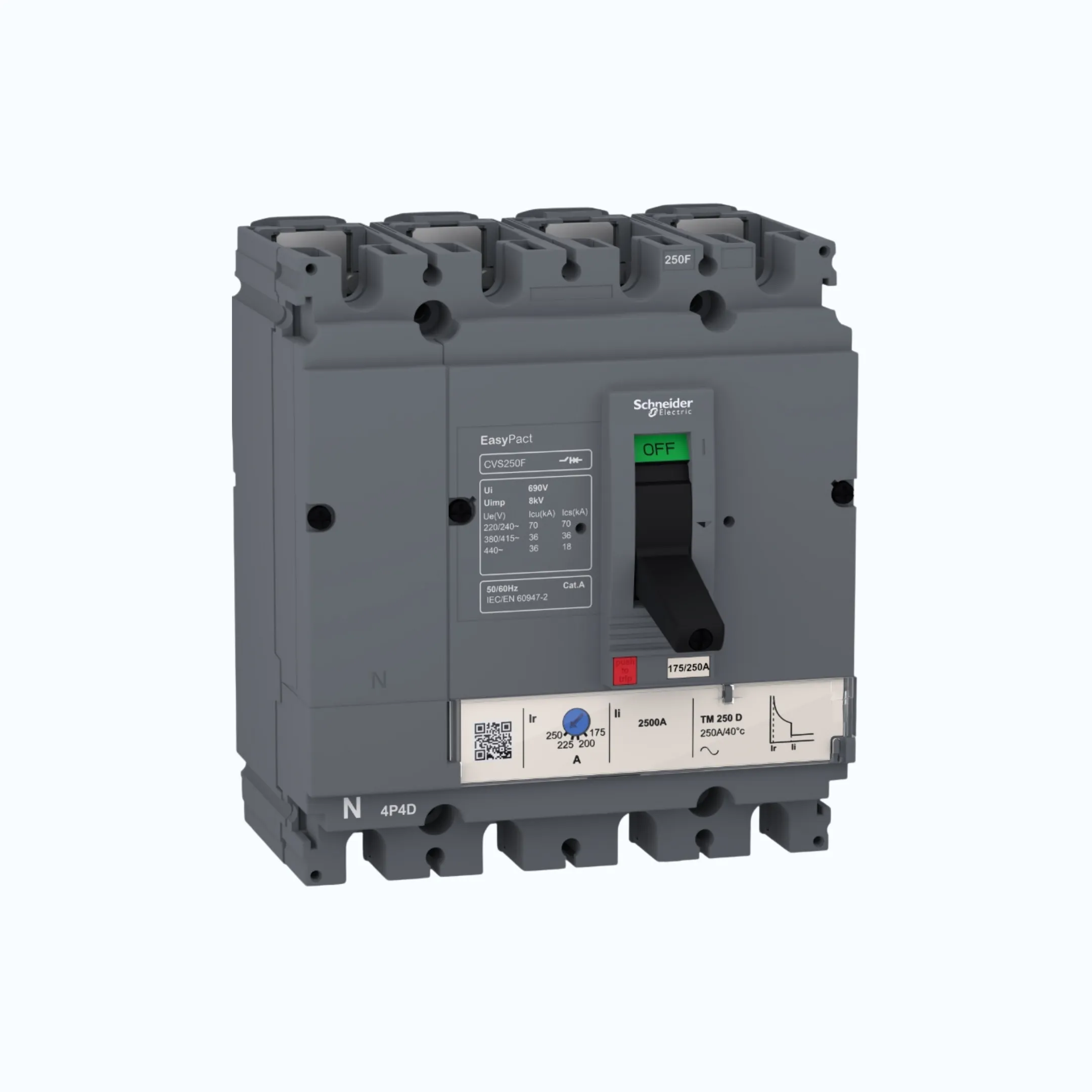 Gambar Schneider Easypact CVS100-250 F (36 kA) 4P- TM32D 22.4-32 400- LV510342