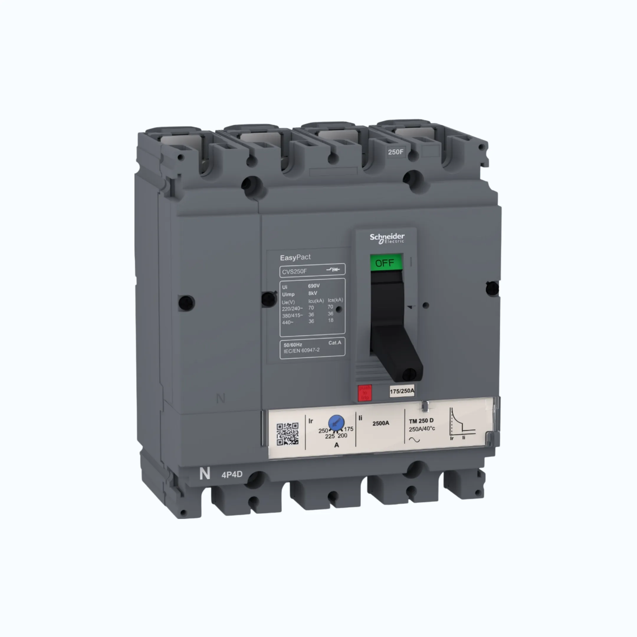 Gambar Schneider Easypact CVS100-250 F (36 kA) 4P- TM50D 35-50 500- LV510344