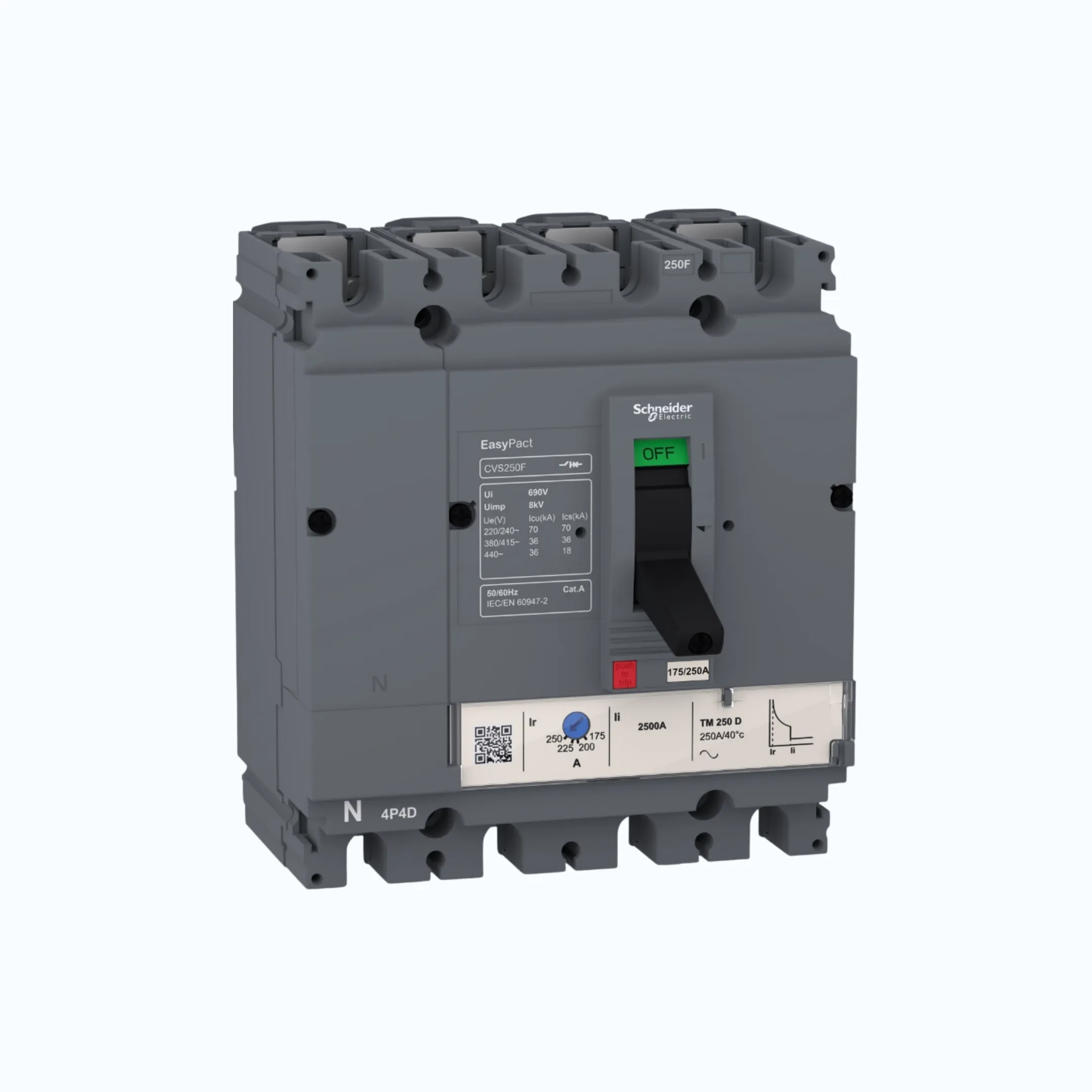 Gambar Schneider Easypact CVS100-250 F (36 kA) 4P- TM63D 44.1-63 500- LV510345