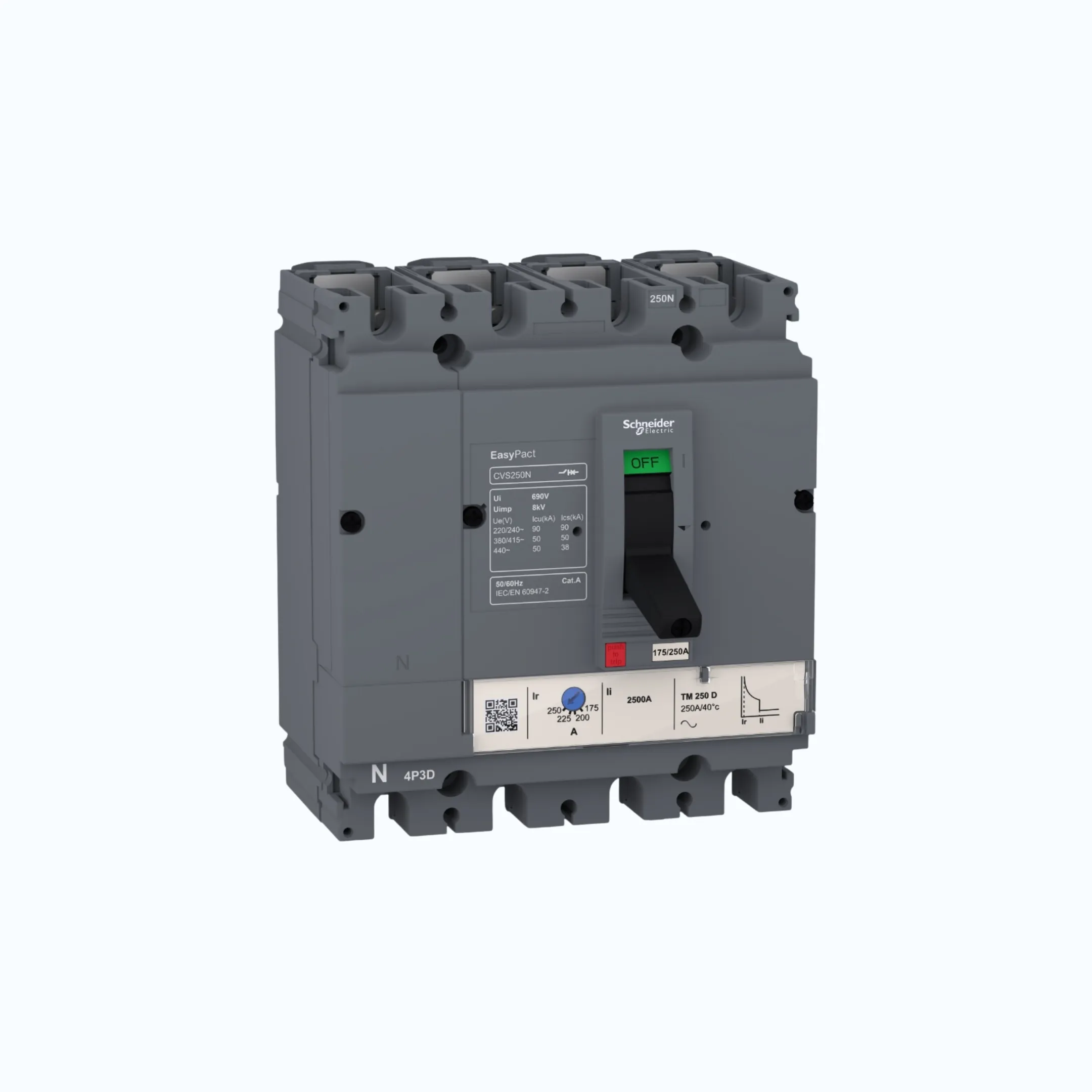 Gambar Schneider Easypact CVS100-250 N (50 kA) 4P- TM100D 70-100 800- LV510487