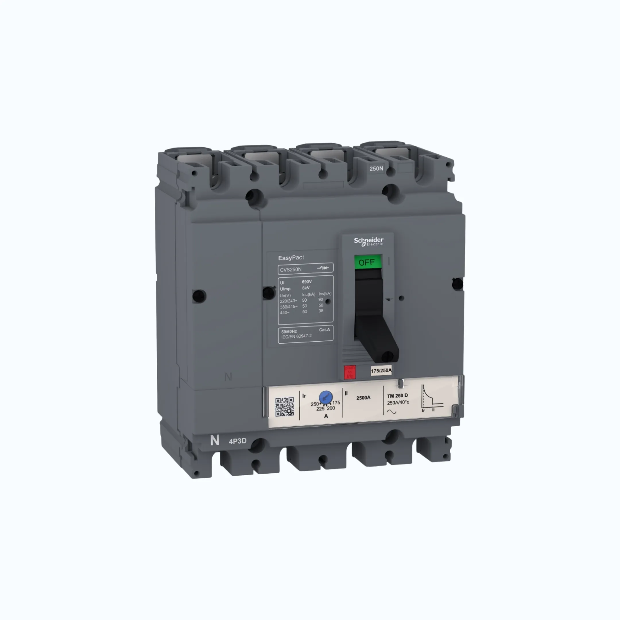 Gambar Schneider Easypact CVS100-250 N (50 kA) 4P- TM50D 35-50 500- LV510484