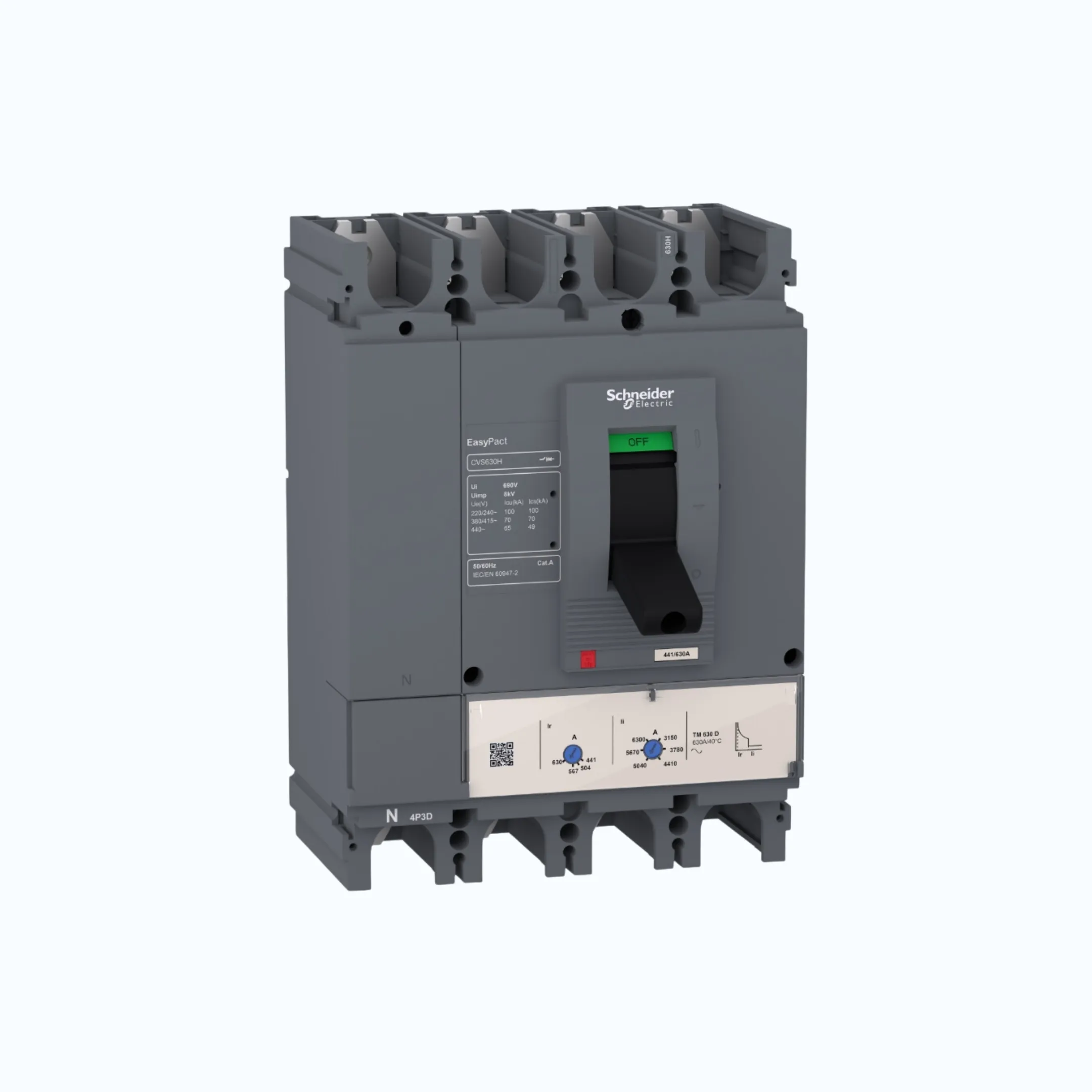 Gambar Schneider Easypact CVS400-600 H (70 kA) 4P- TM500D 350-500 4.2-8.3 In- LV563328