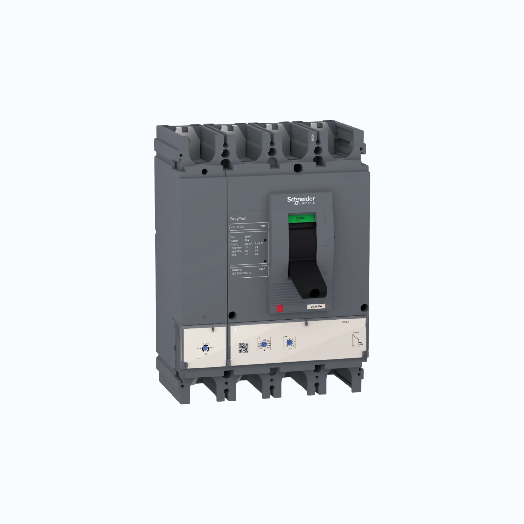 Gambar Schneider Easypact CVS400-600 N(50 kA) 4P- ETS 400 200-400 2-10 ln- LV540511