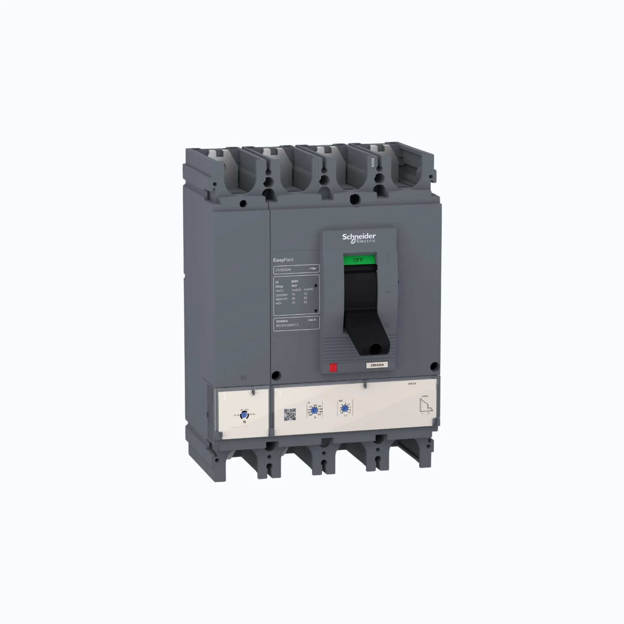 Gambar Schneider Easypact CVS400-600 N(50 kA) 4P- ETS 630 315-630 2-10 ln- LV563511