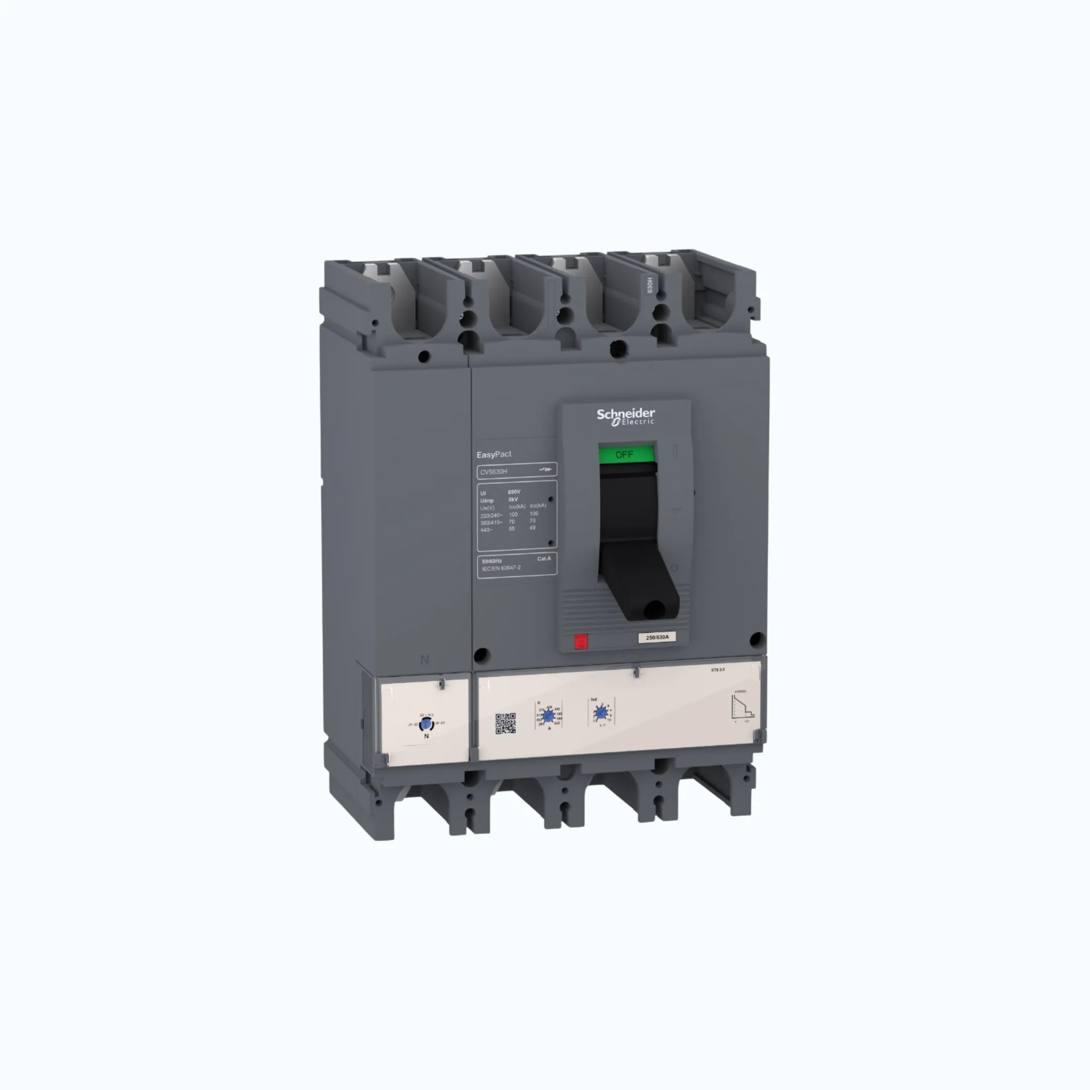 Gambar Schneider Easypact CVS400-630 H (70 kA) 4P-ETS 400 200-400 2-10 ln-LV540516