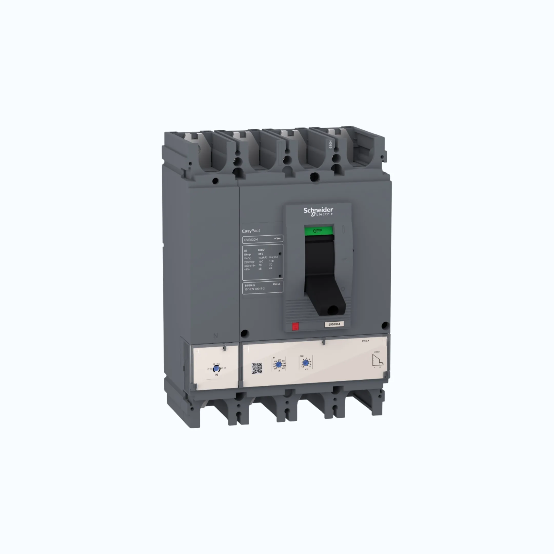 Gambar Schneider Easypact CVS400-630 H (70 kA) 4P-ETS 630 315-630 2-10 ln- LV563516
