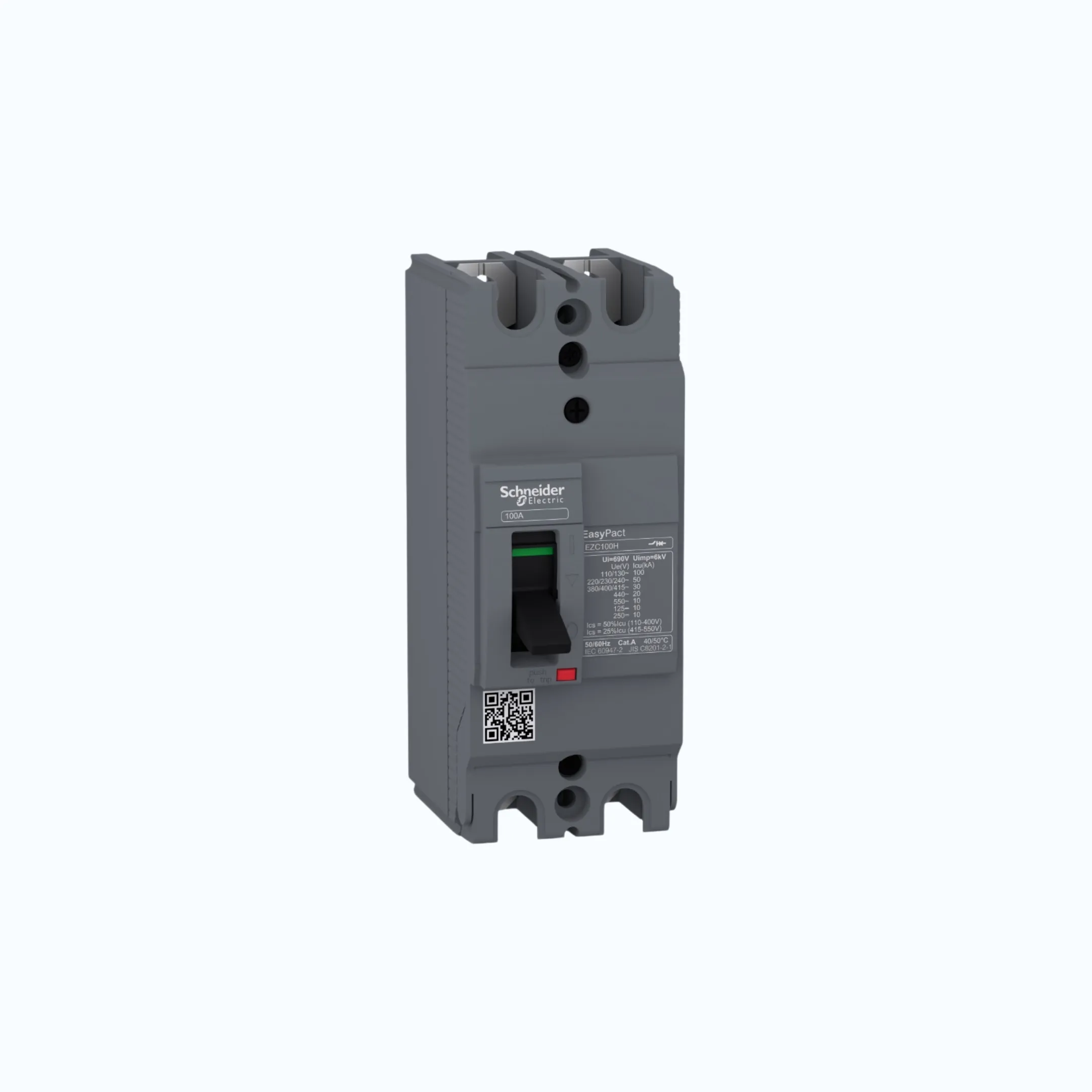 Gambar Schneider Easypact EZC100H 1P (25 kA @220/240V AC / 10 kA@125V DC); 2P (100 kA @220/240V / 10 kA@250V DC) 2P- EZC100H 30-EZC100H2030