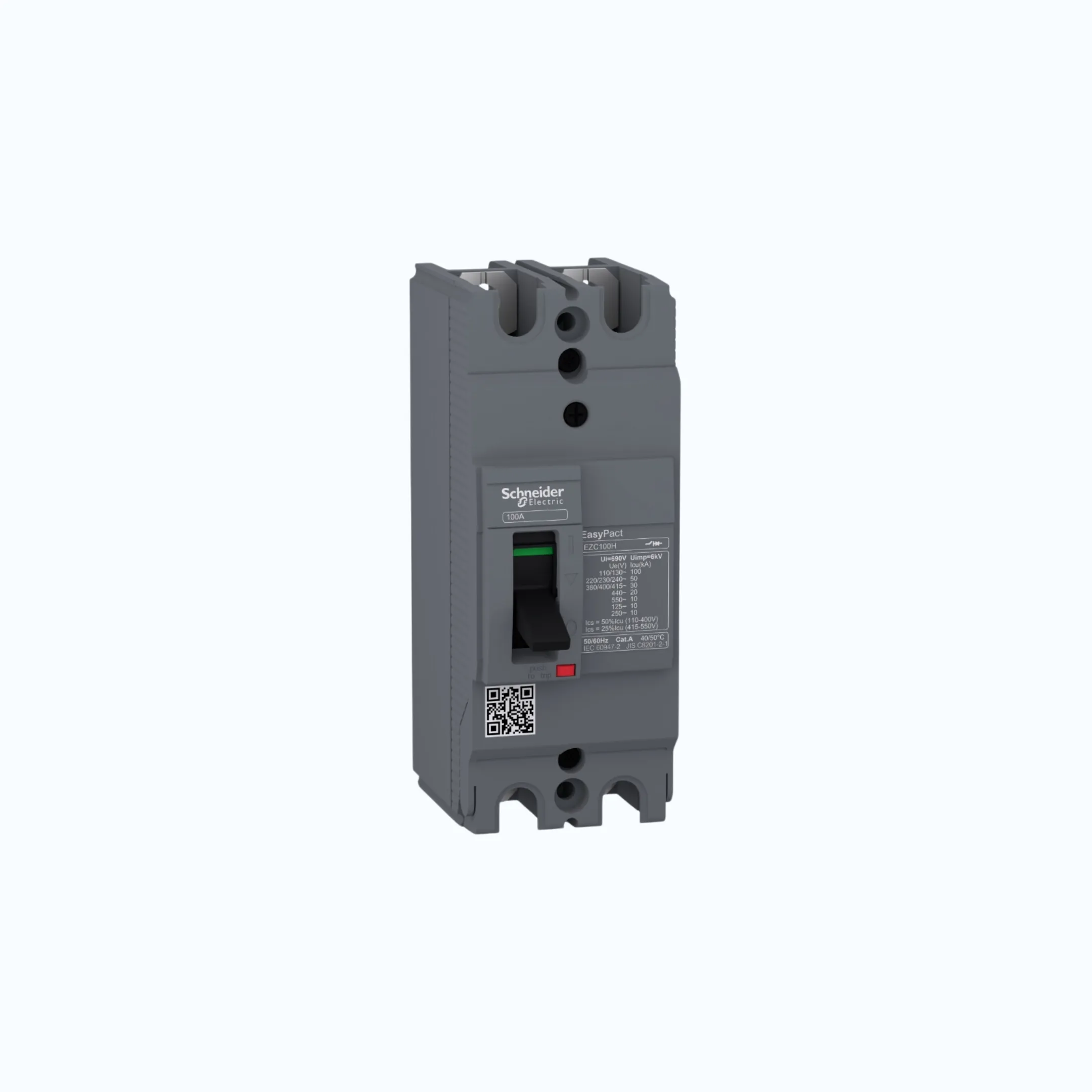 Gambar Schneider Easypact EZC100H 1P (25 kA @220/240V AC / 10 kA@125V DC); 2P (100 kA @220/240V / 10 kA@250V DC) 2P- EZC100H 75-EZC100H2075