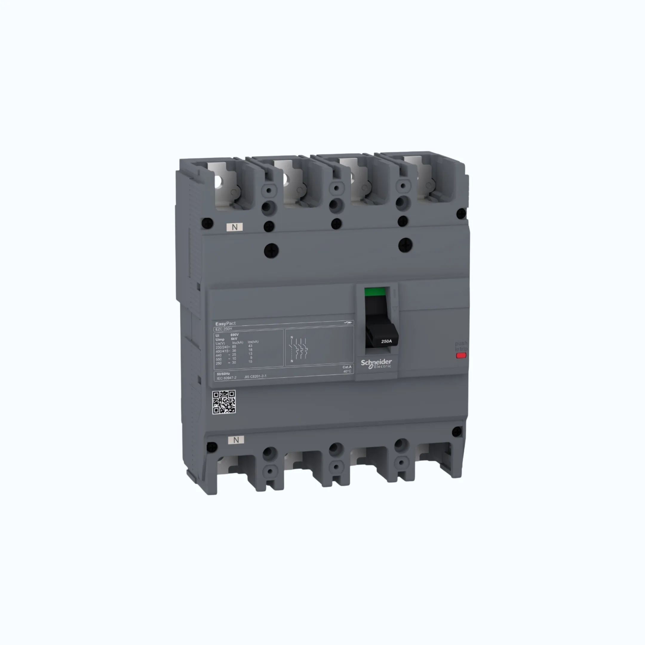 Gambar Schneider Easypact EZC250H (36 kA @415V AC / 30 kA @125V DC; 250V DC)4P-EZC250H 250- EZC250H4250