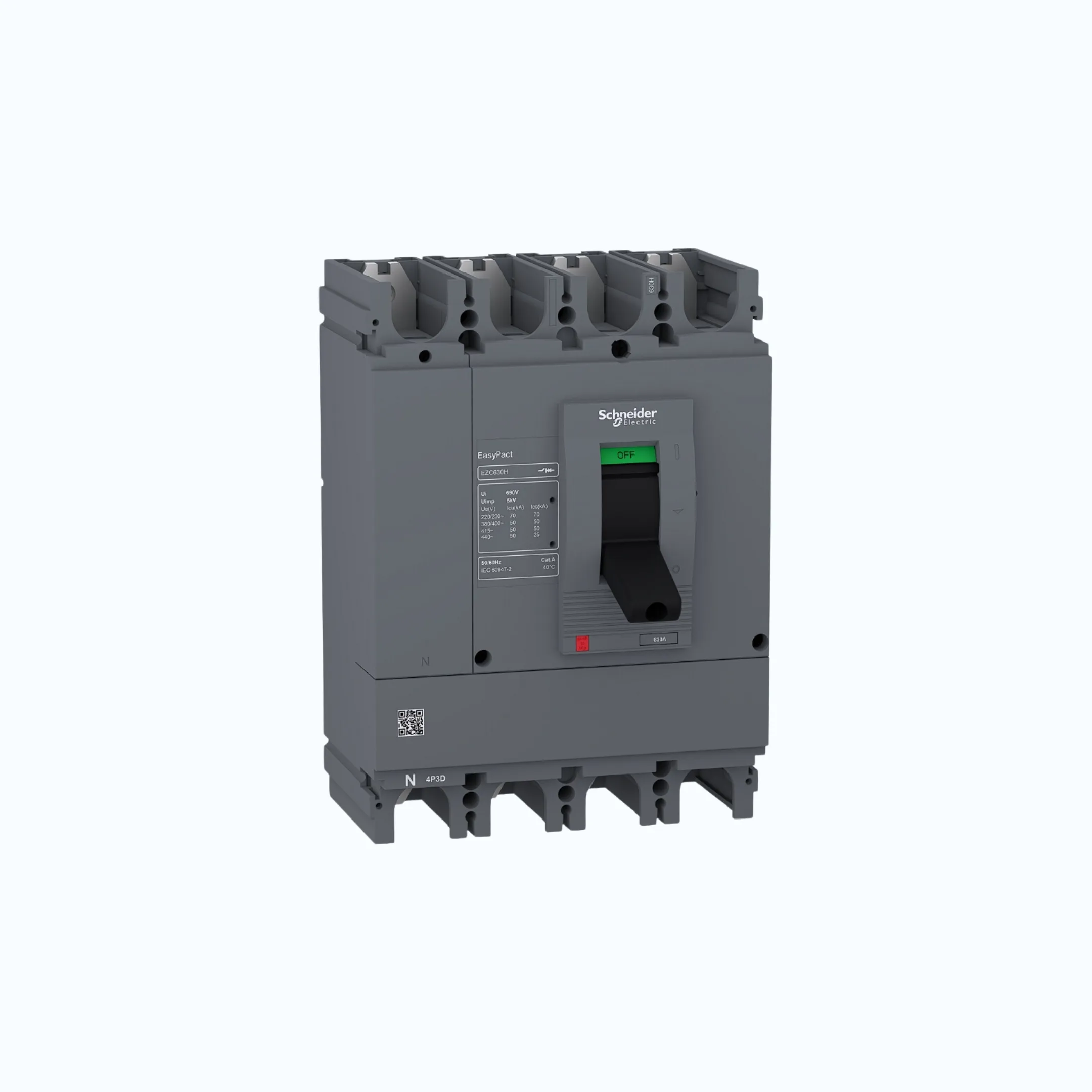 Gambar Schneider Easypact EZC630H (50 kA @415V AC)4P- EZC630H 600- EZC630H4600N