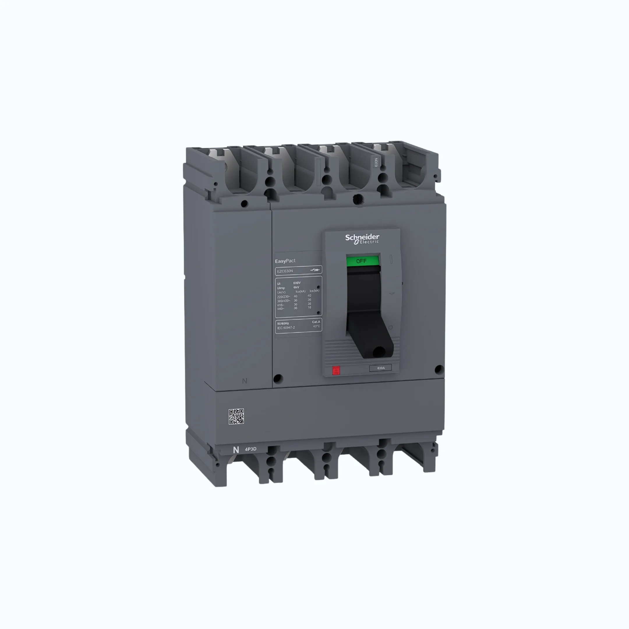 Gambar Schneider Easypact EZC630N (36 kA @415V AC)4P- EZC630N 600-EZC630N4600N