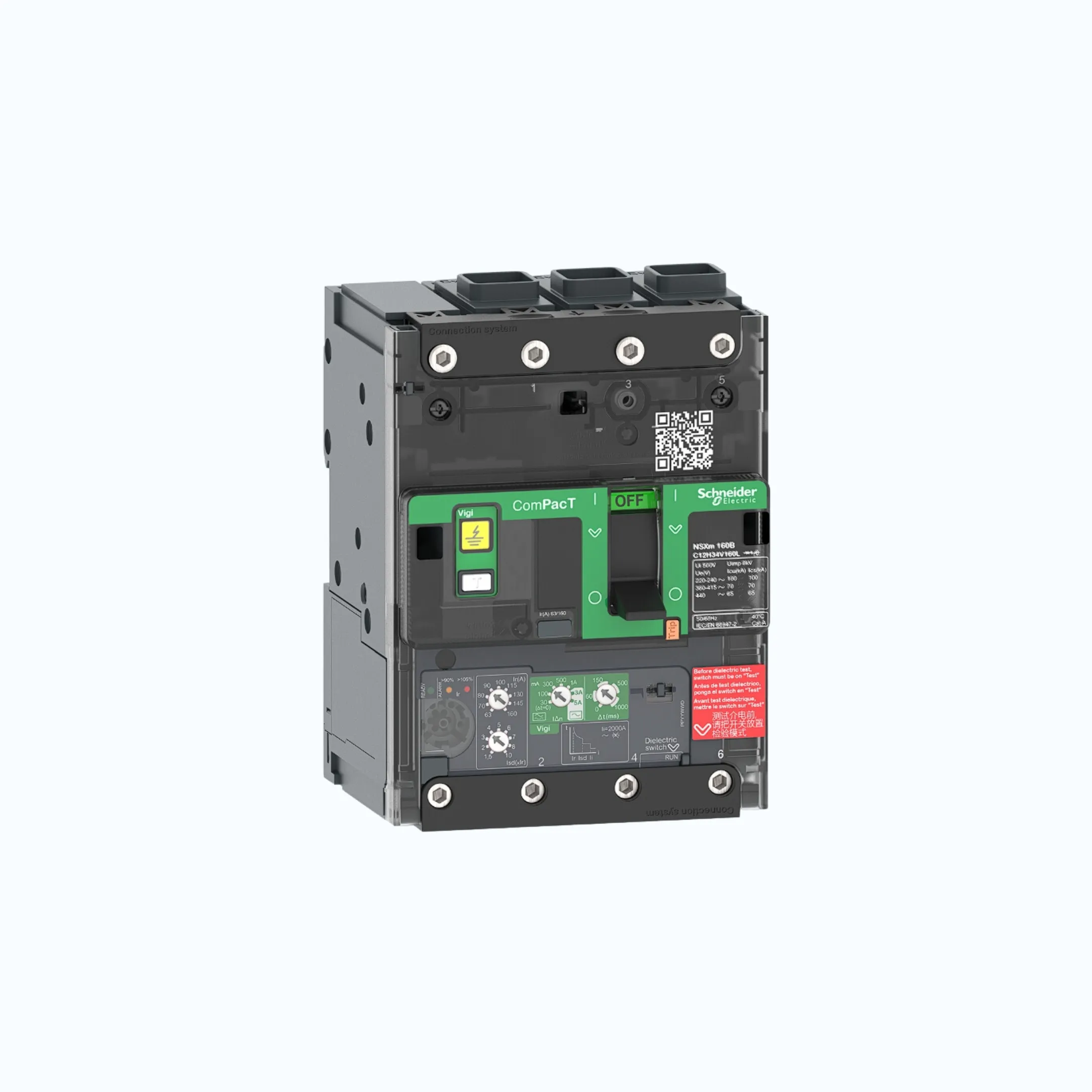 Gambar Schneider EverlinkTM Connectors  3P- ComPacT NSXm dengan E (16 kA) termasuk ELCB Vigi- Vigi TM25D- C11E34V025L
