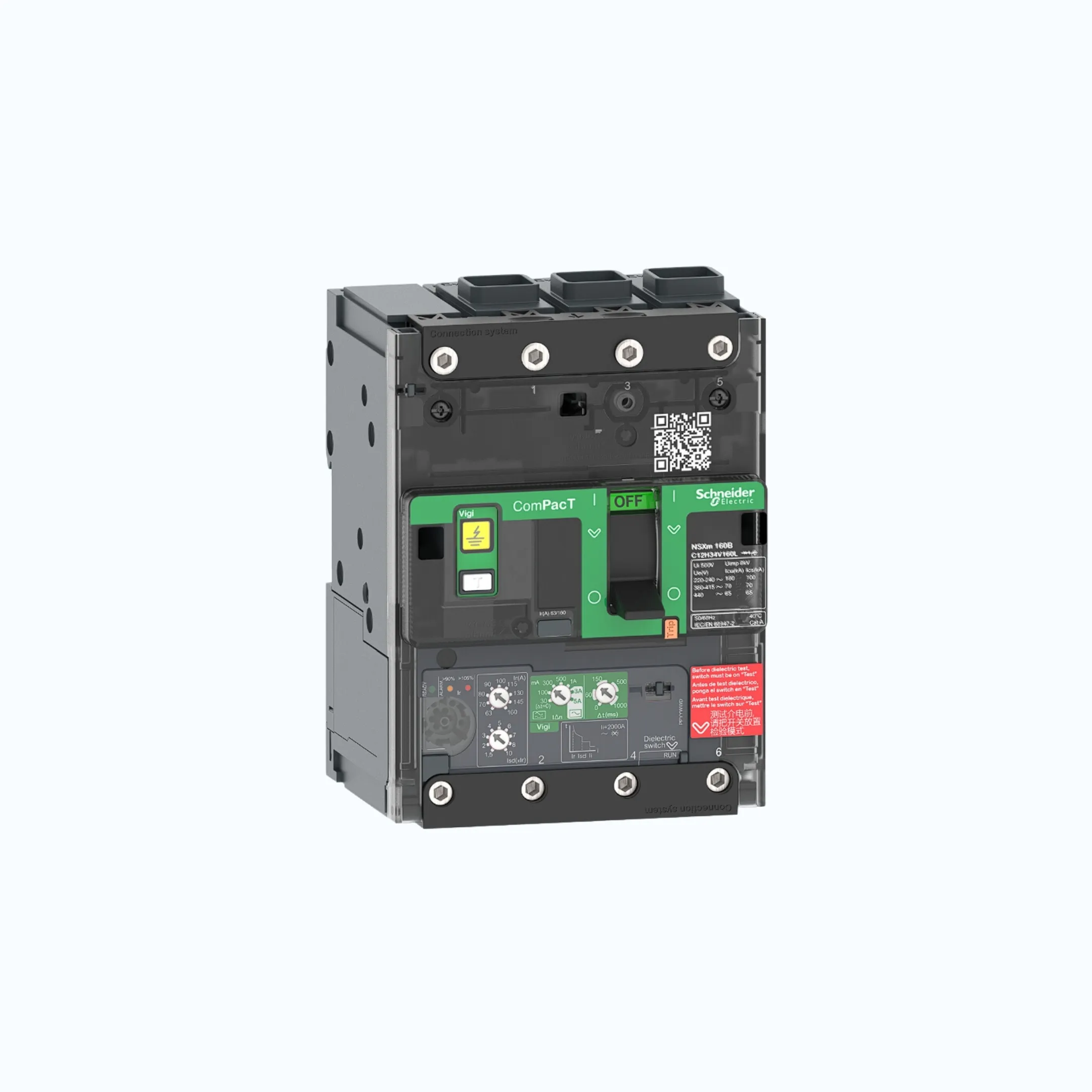 Gambar Schneider EverlinkTM Connectors  3P- ComPacT NSXm dengan E (16 kA) termasuk ELCB Vigi- Vigi TM50D- C11E34V050L