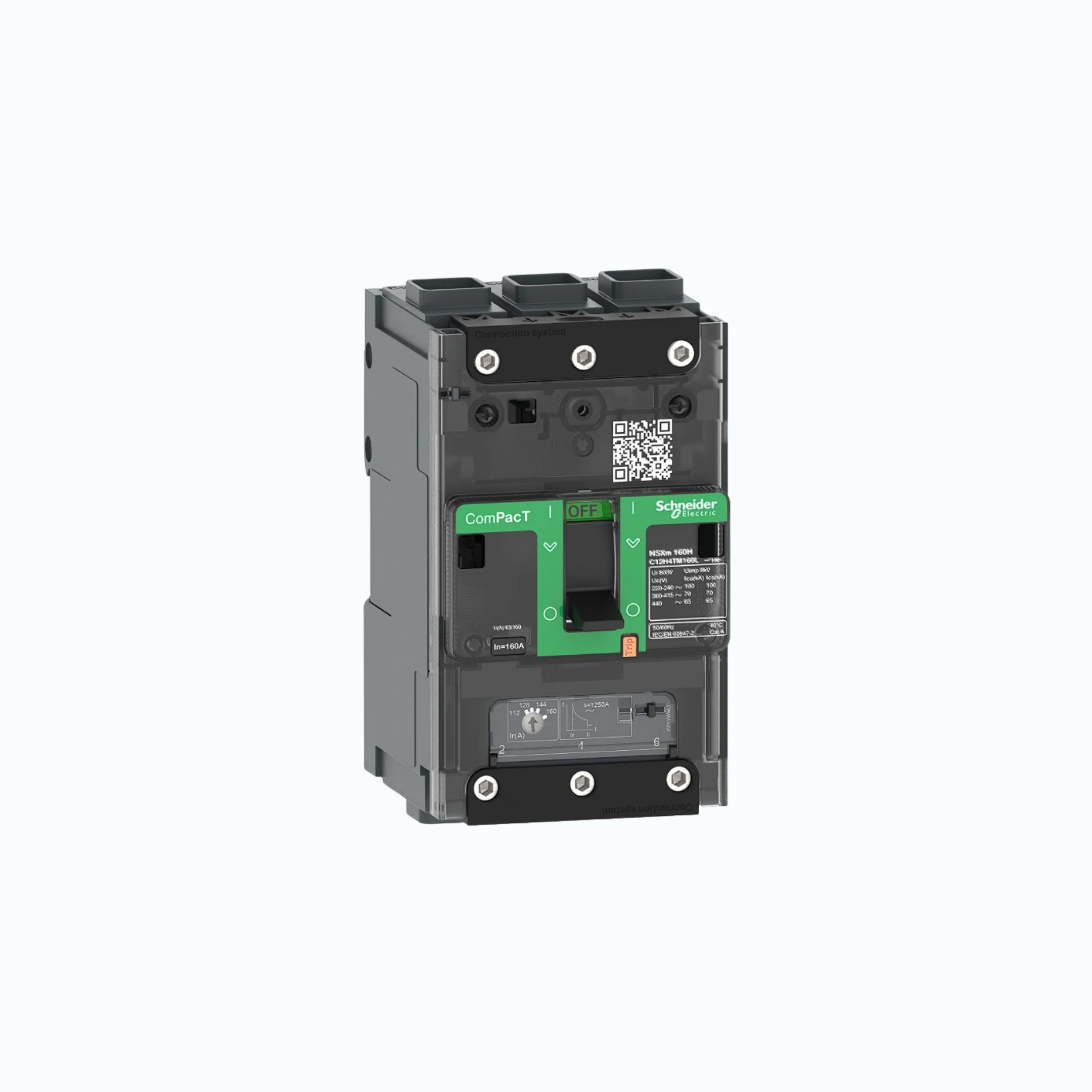 Gambar Schneider EverlinkTM Connectors  3P-ComPacT NSXm dengan B (25 kA)-TM125D- C12B3TM125L