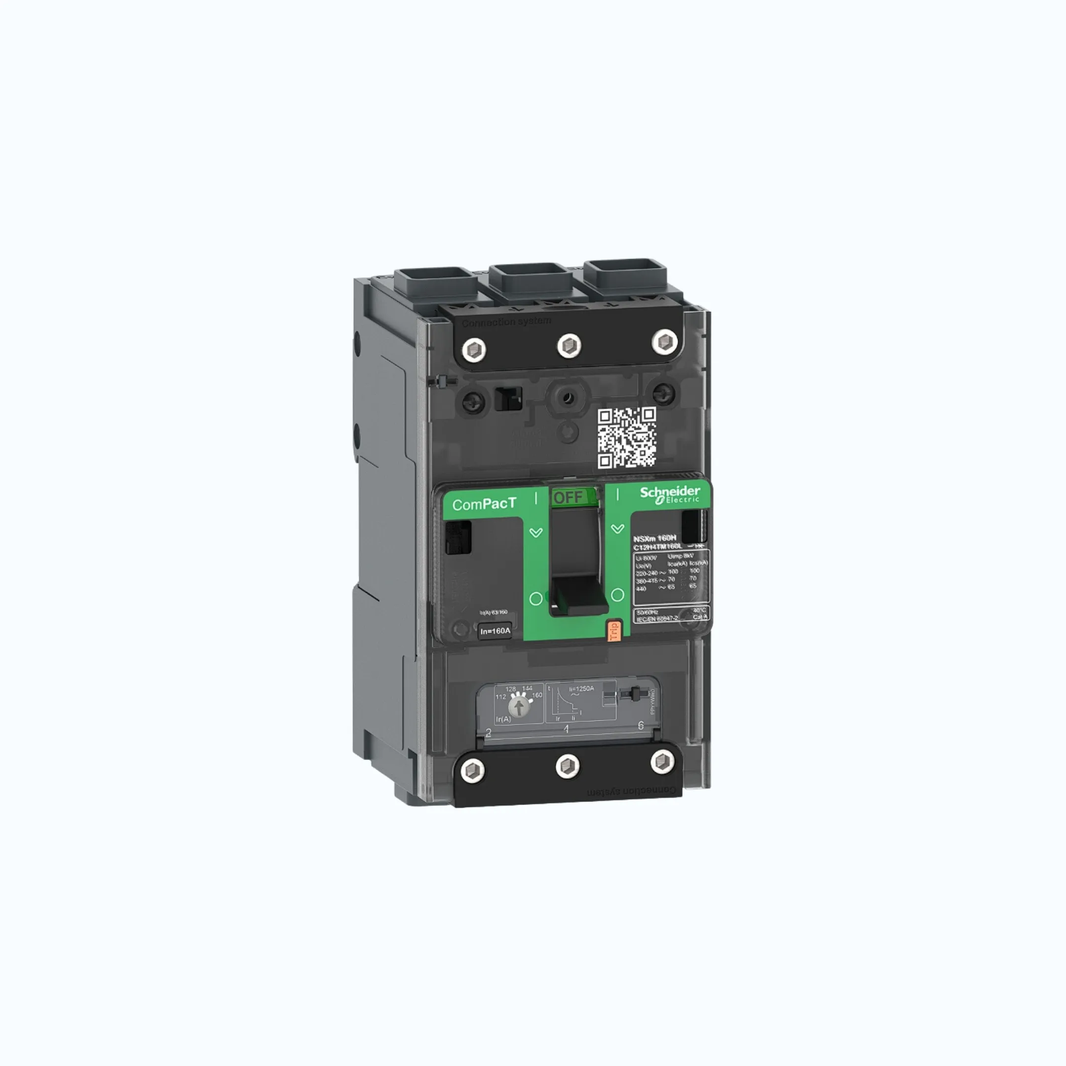 Gambar Schneider EverlinkTM Connectors  3P-ComPacT NSXm dengan E (16 kA) TM80D- C11E3TM080L
