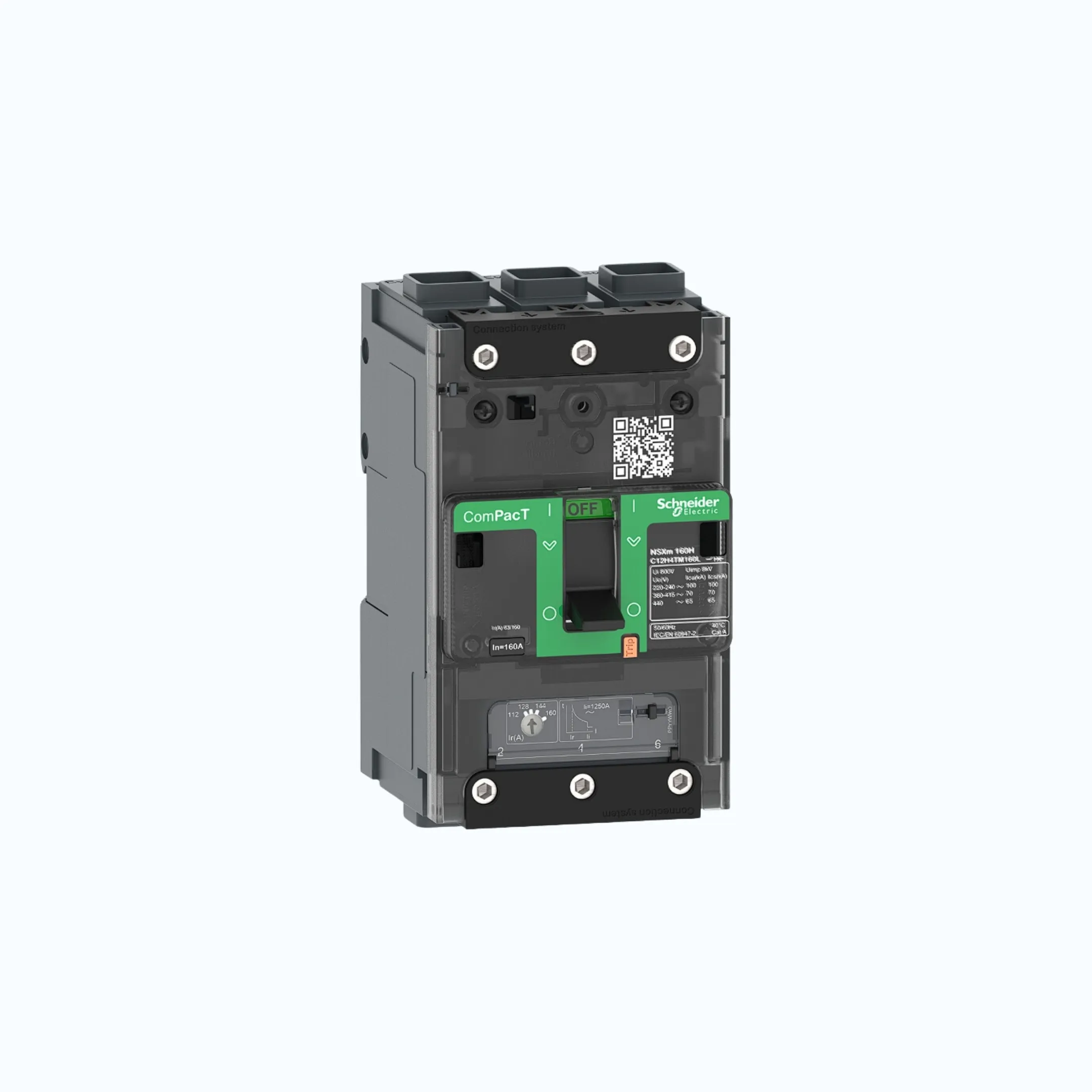 Gambar Schneider EverlinkTM Connectors  3P-ComPacT NSXm dengan F (36 kA)-TM160D- C12F3TM160L