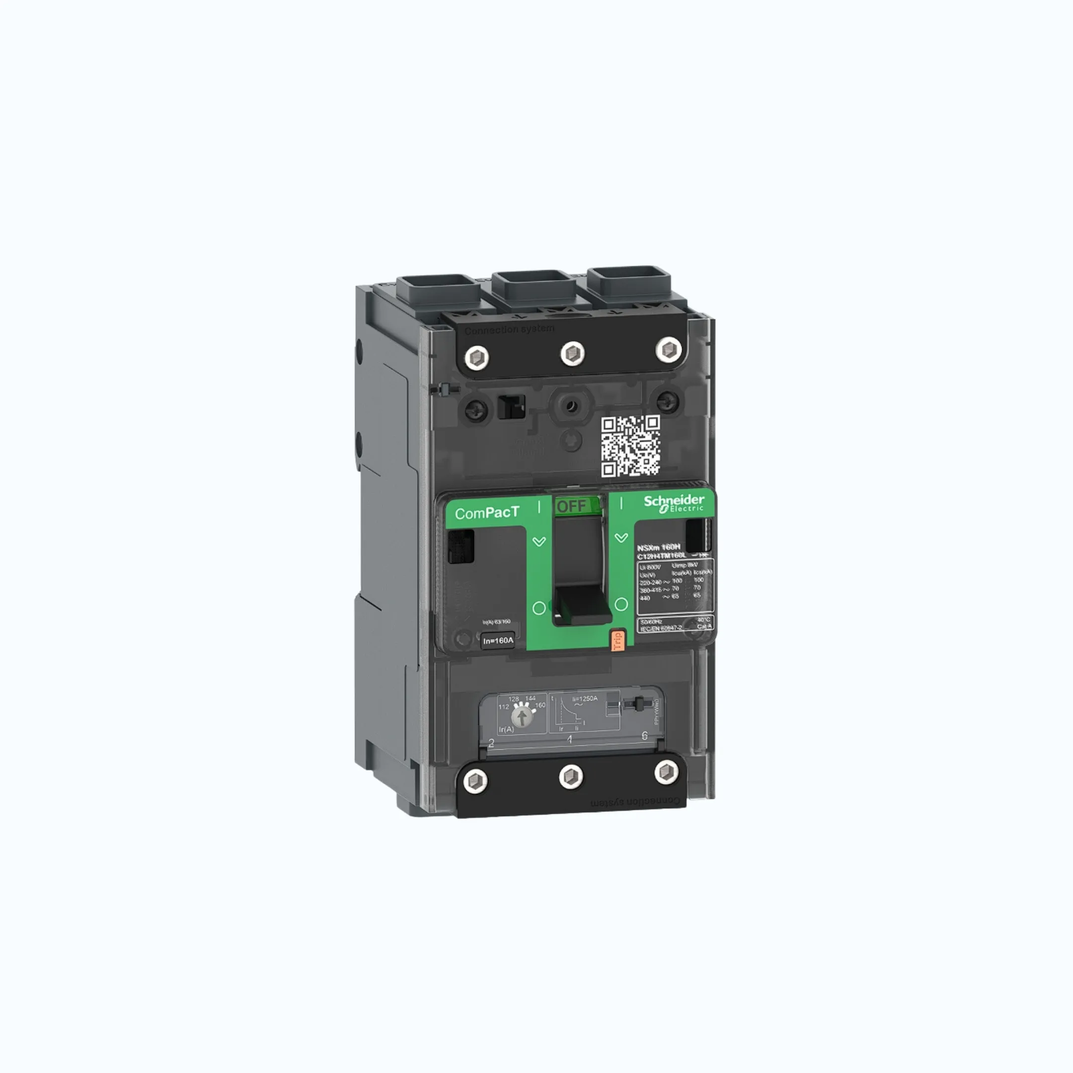 Gambar Schneider EverlinkTM Connectors  3P-ComPacT NSXm dengan N (50 kA)-TM100D-C11N3TM100L