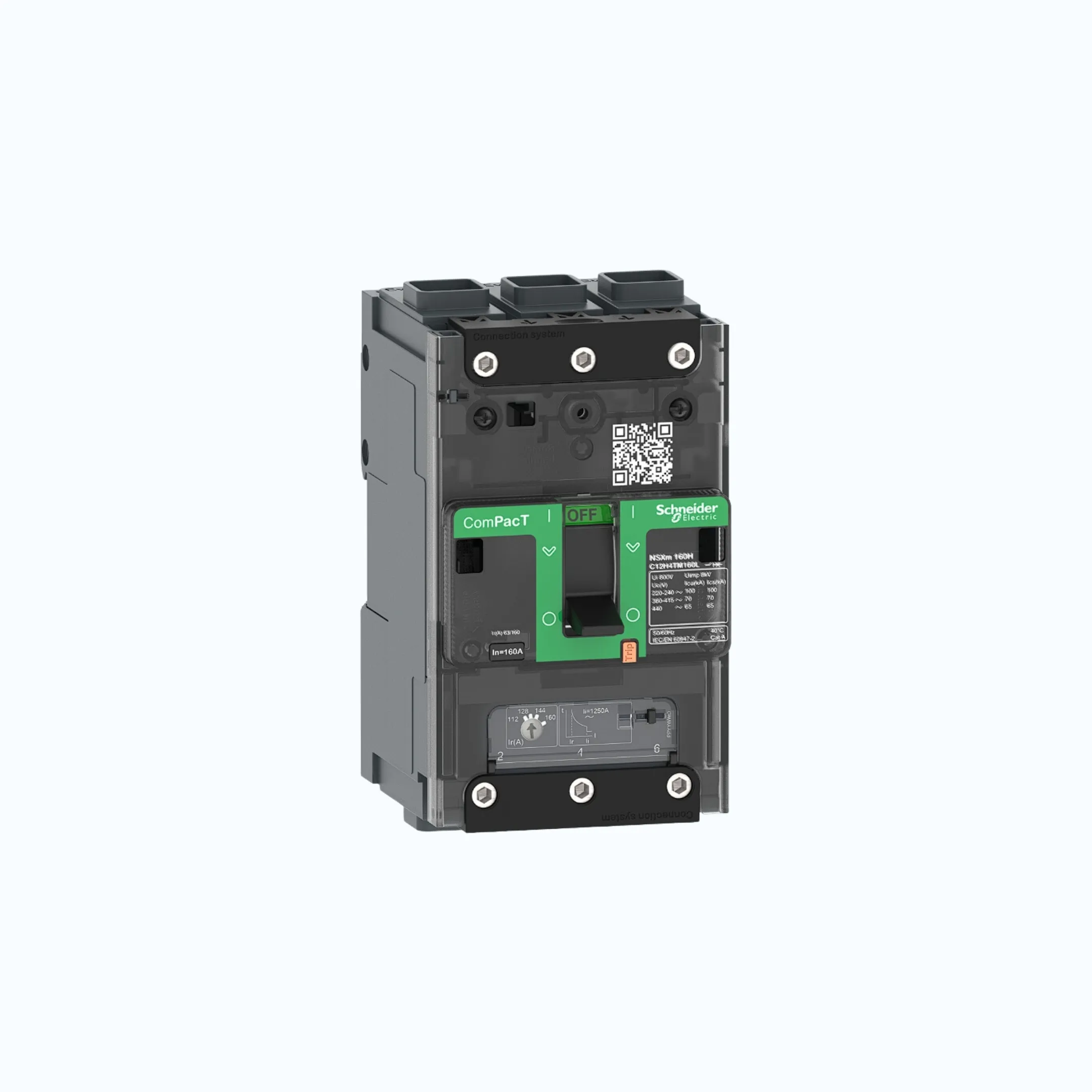 Gambar Schneider EverlinkTM Connectors  3P-ComPacT NSXm dengan N (50 kA)-TM80D-C11N3TM080L