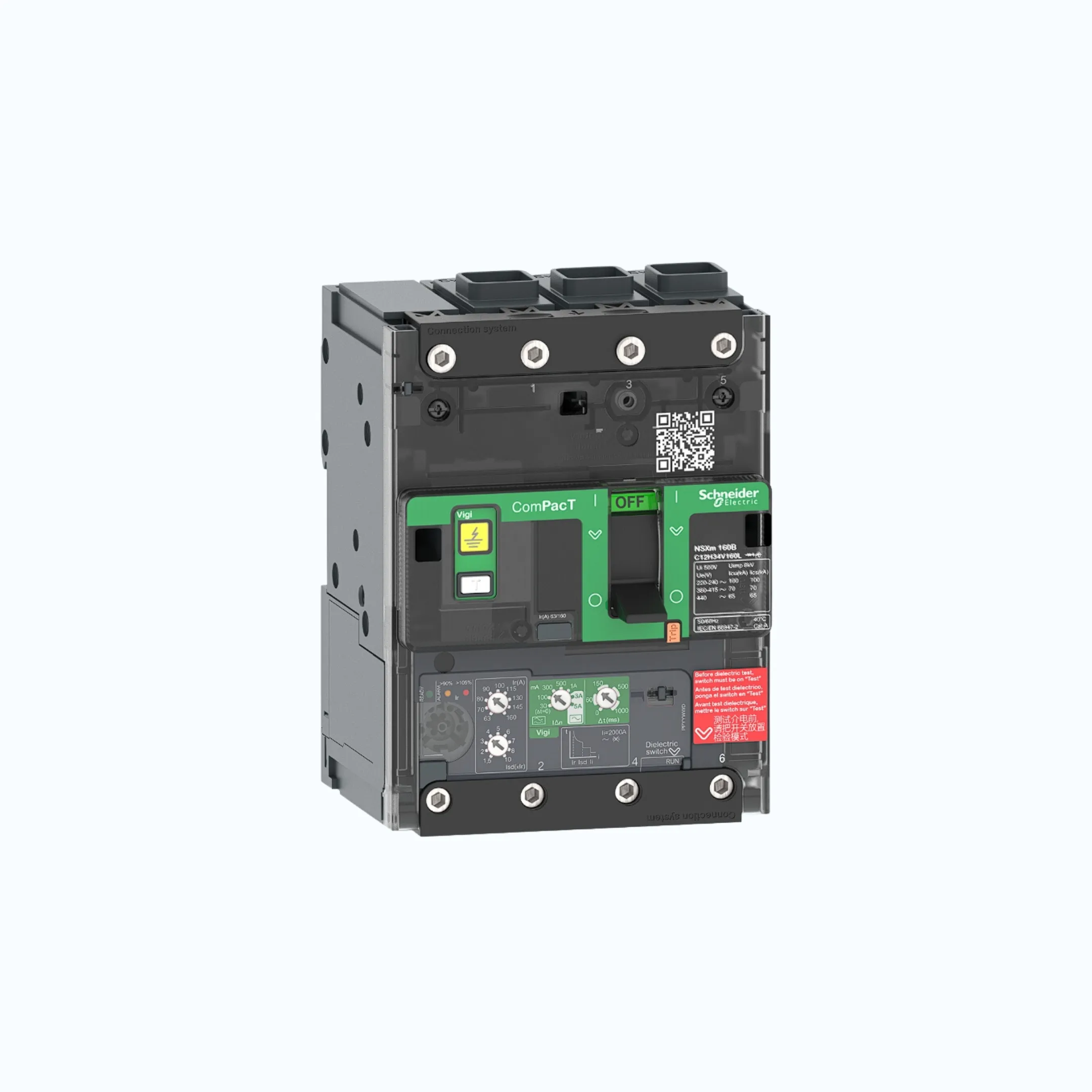 Gambar Schneider EverlinkTM Connectors  3P-ComPacT NSXm dengan N (50 kA) termasuk ELCB Vigi-TM25D-C11N34V025L