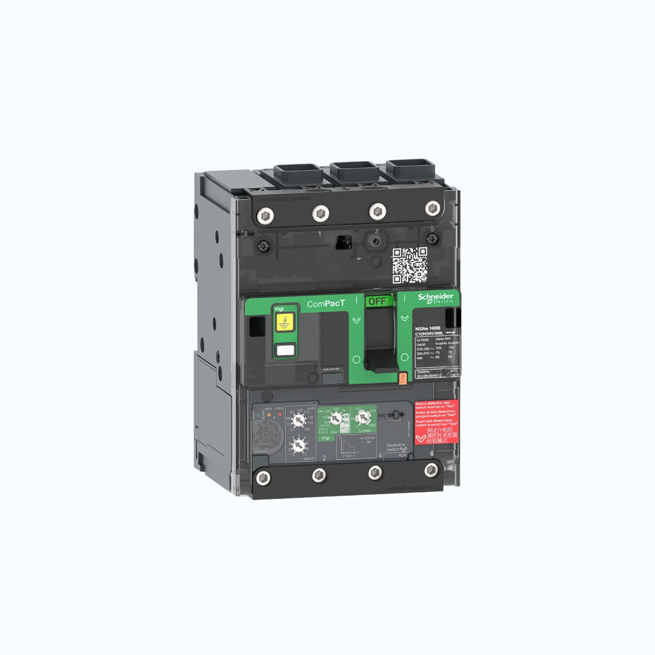 Gambar Schneider EverlinkTM Connectors  3P-ComPacT NSXm dengan N (50 kA) termasuk ELCB Vigi-TM50D-C11N44V050L