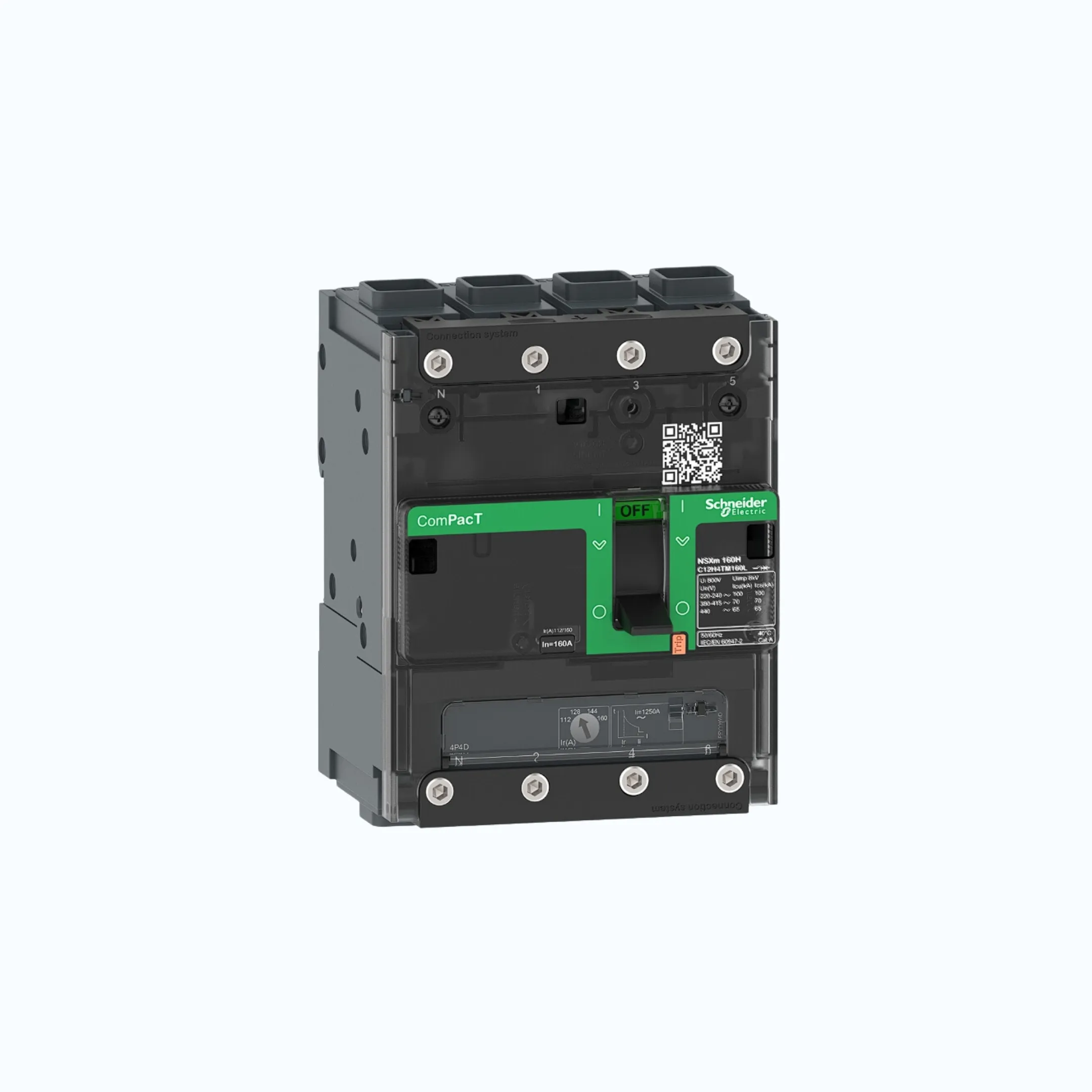 Gambar Schneider EverlinkTM Connectors  4P-ComPacT NSXm dengan B (25 kA)-TM160D-C12B6TM160L
